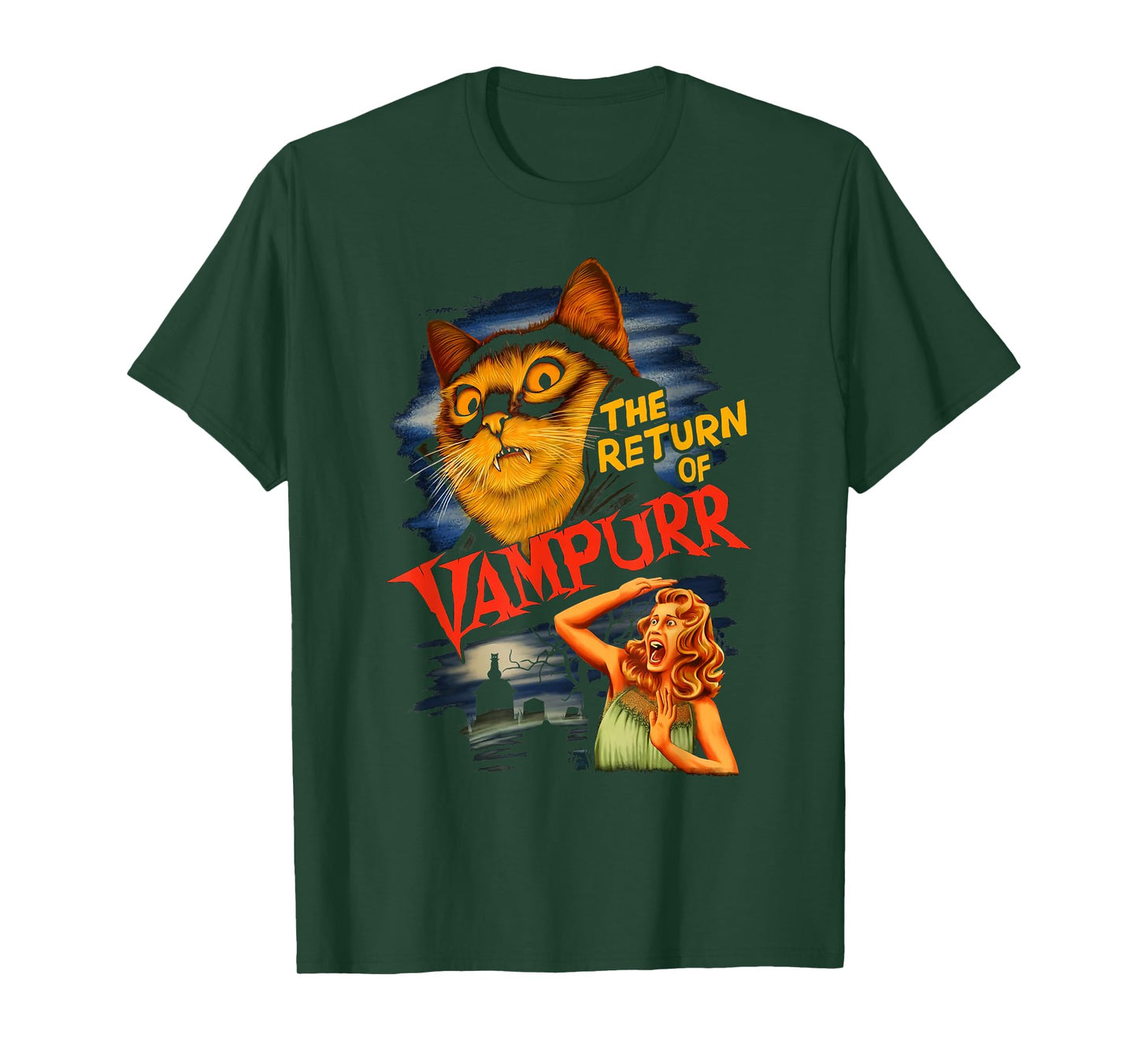 Funny Cat The Return of Vampurr Kitten T-Shirt