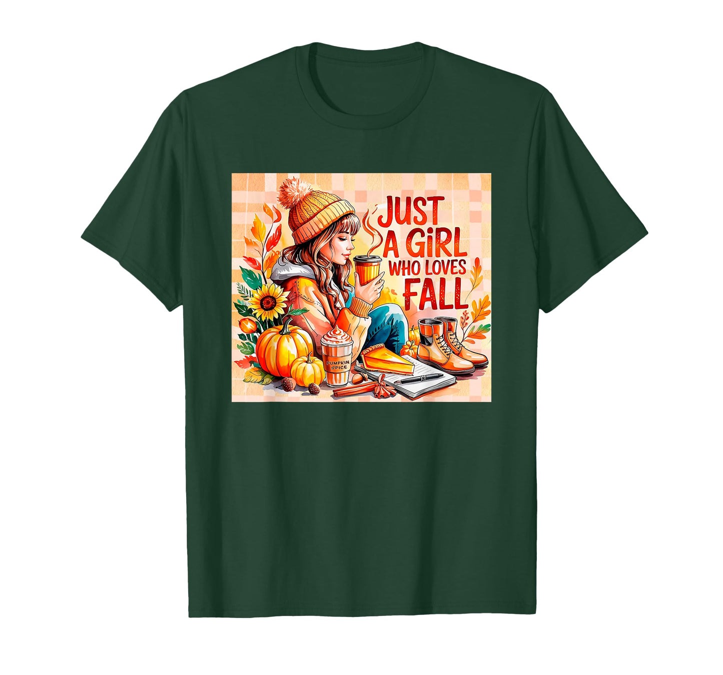 Just a Girl Who Loves Fall Autumn Coffee Pumpkin Spice Fall T-Shirt