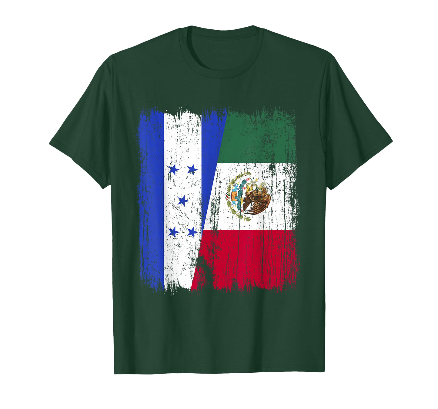 Honduras Mexico Half Flag Honduran Mexican Heritage T-Shirt