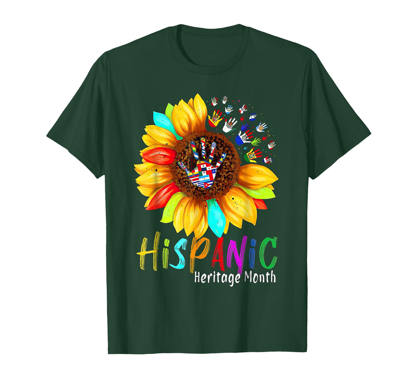 Hispanic Heritage Month Sunflower All Countries T-Shirt