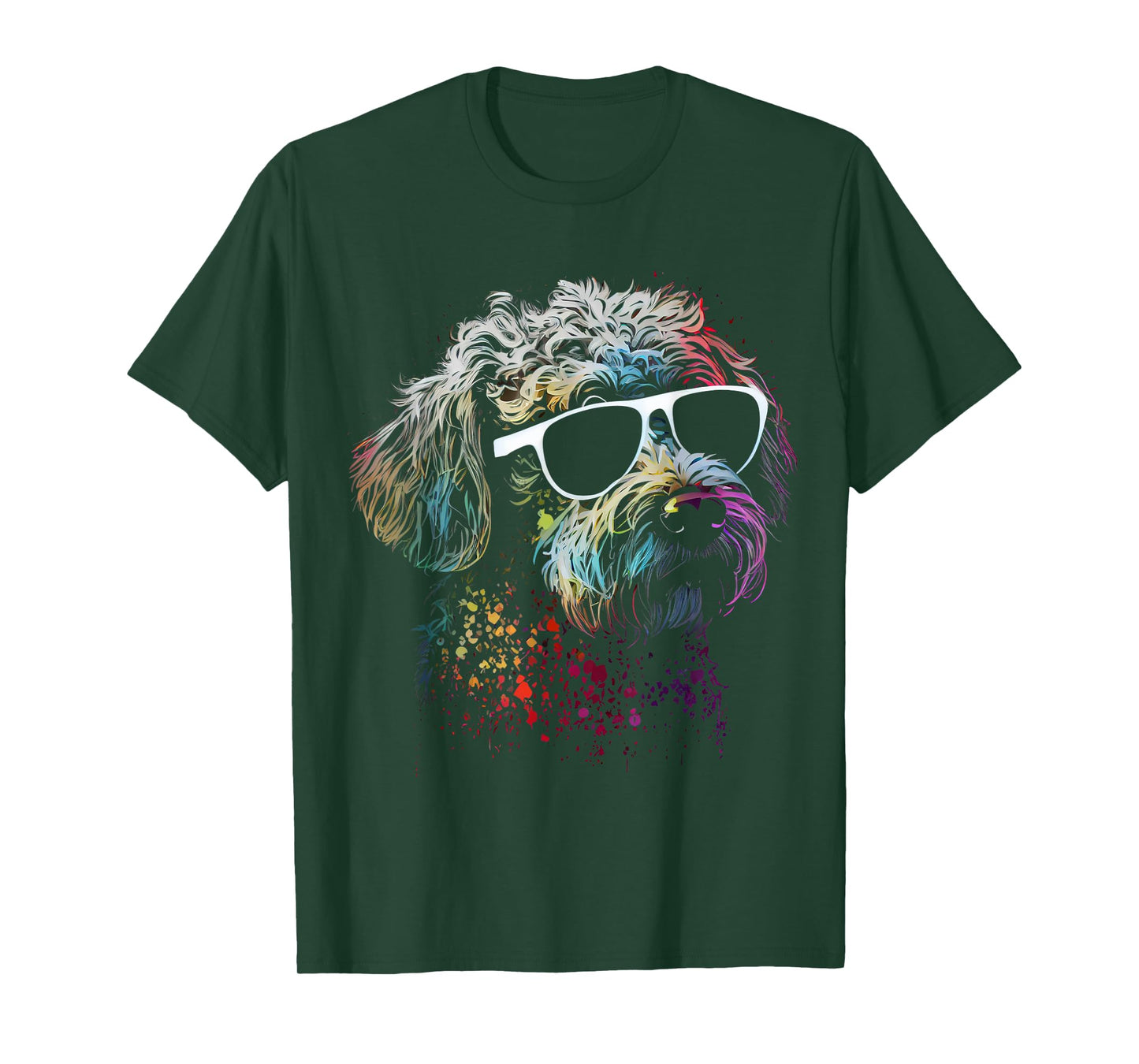 Schnoodle walking dog fans poodle schnauzer dogs T-Shirt