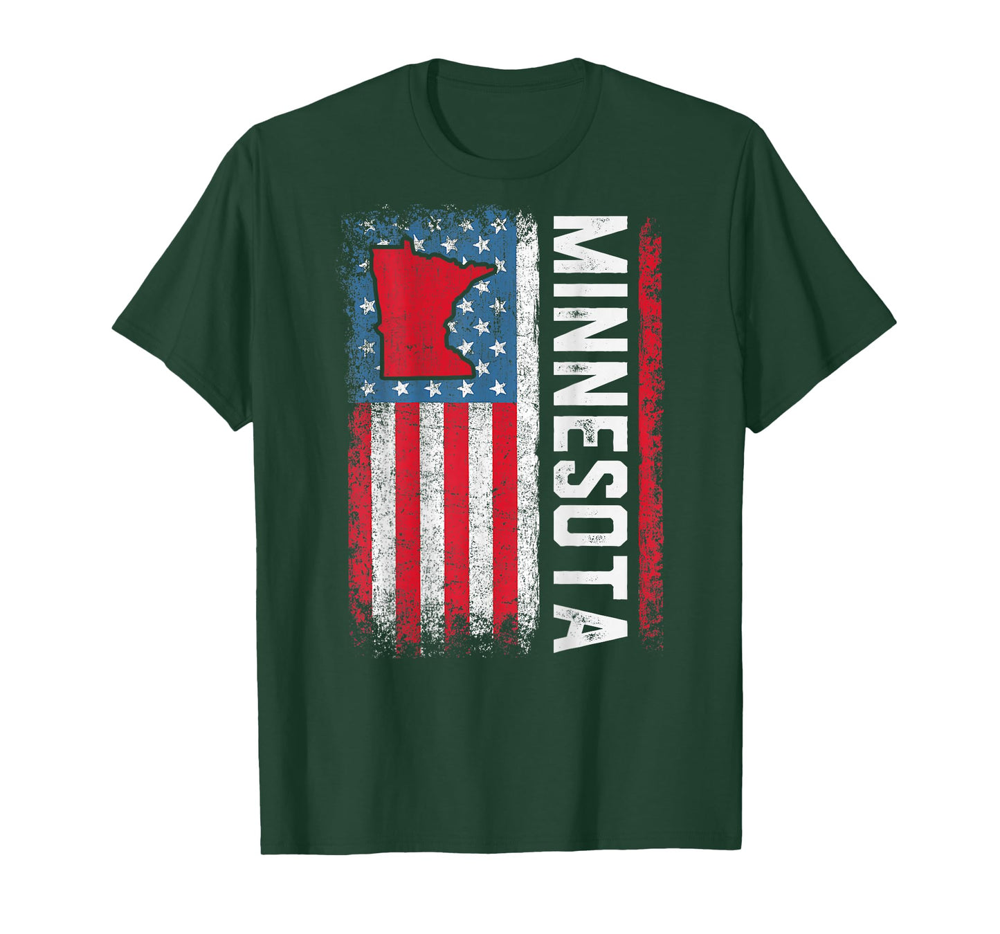 Vintage Minnesota State USA Flag Shirt Minnesota (On Back) T-Shirt