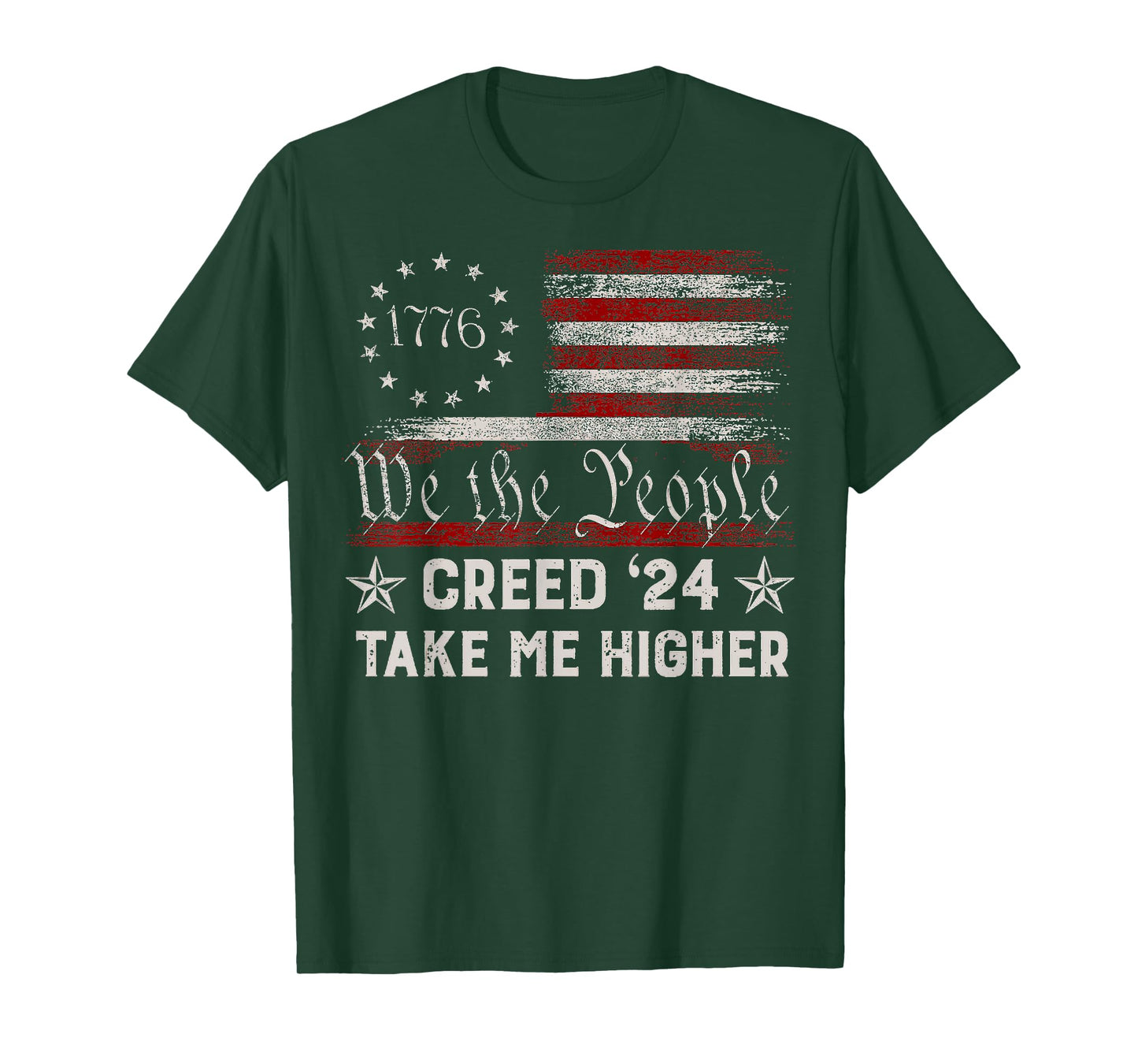 Creed 24' Take Me Higher American Flag T-Shirt