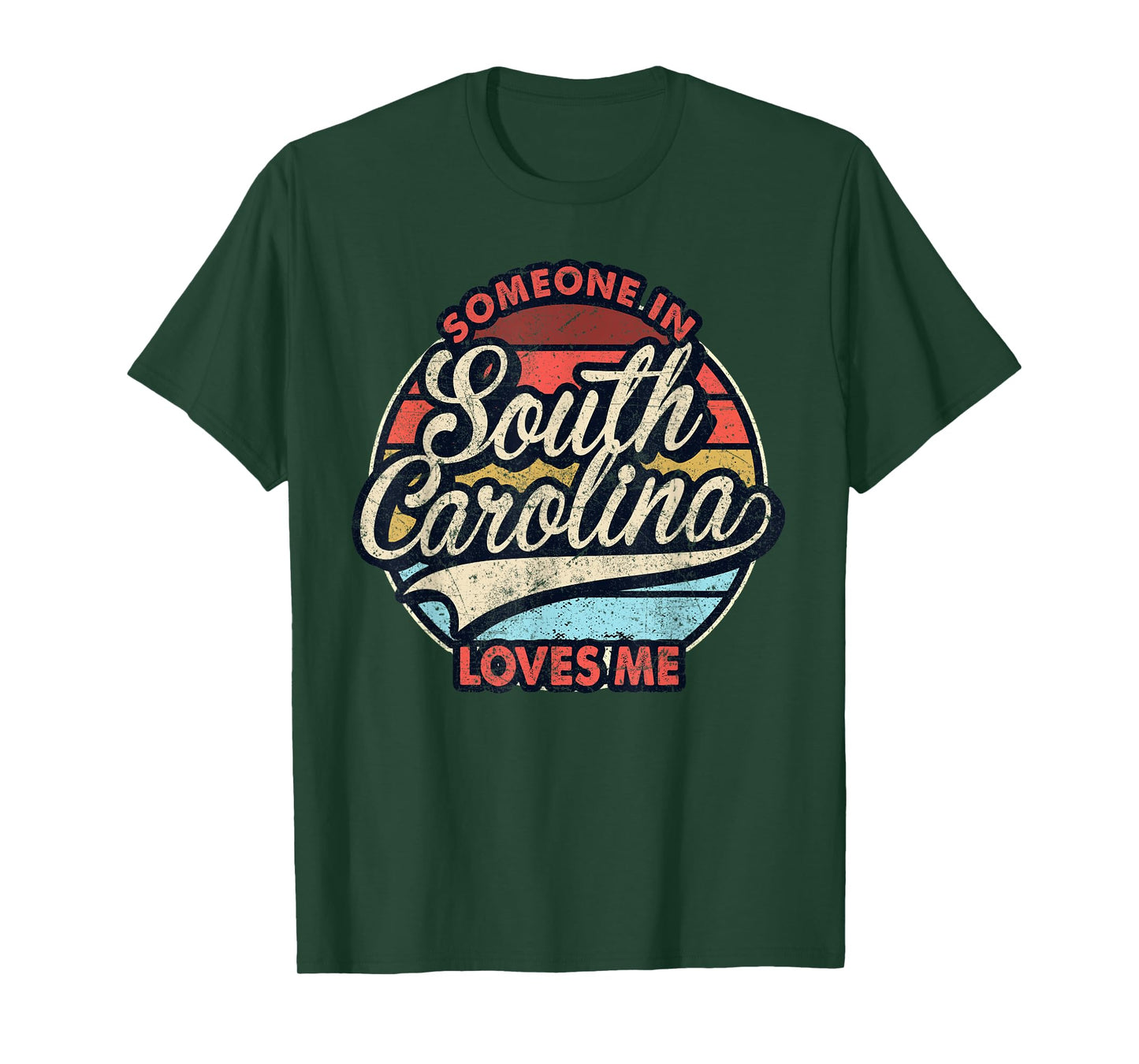 Someone In South Carolina Loves Me US State Cool Retro T-Shirt