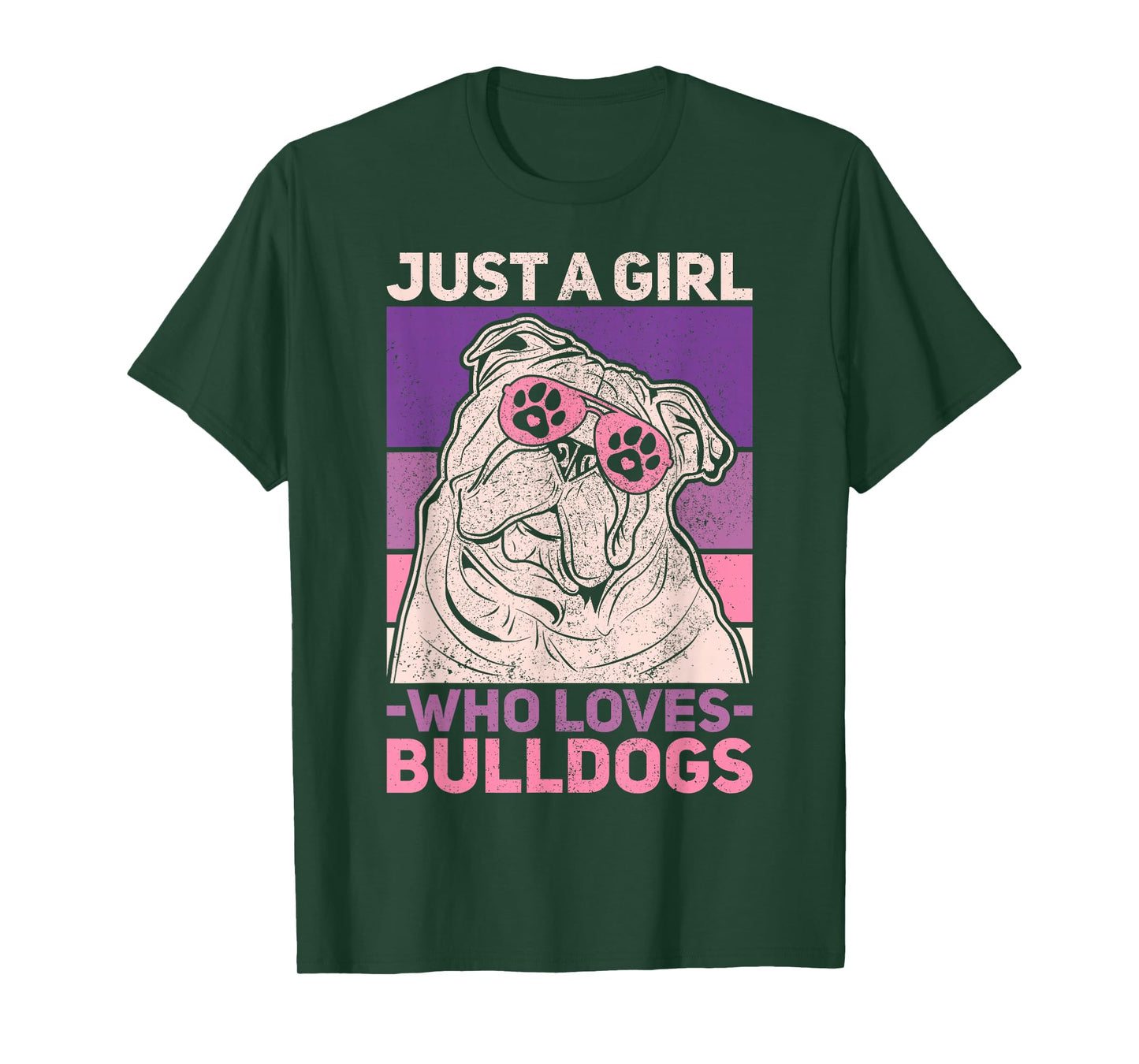 Dog Lover Owner Pet Animal Just A Girl Who Loves Bulldogs T-Shirt