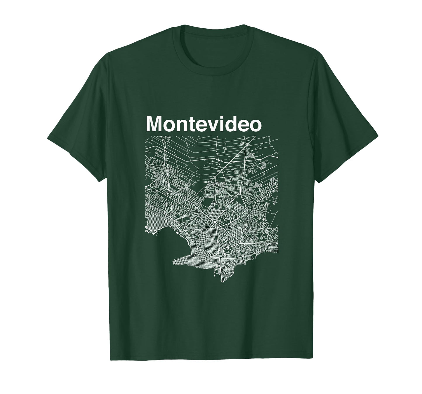 Montevideo Uruguay Classic City Map Graphic T-Shirt