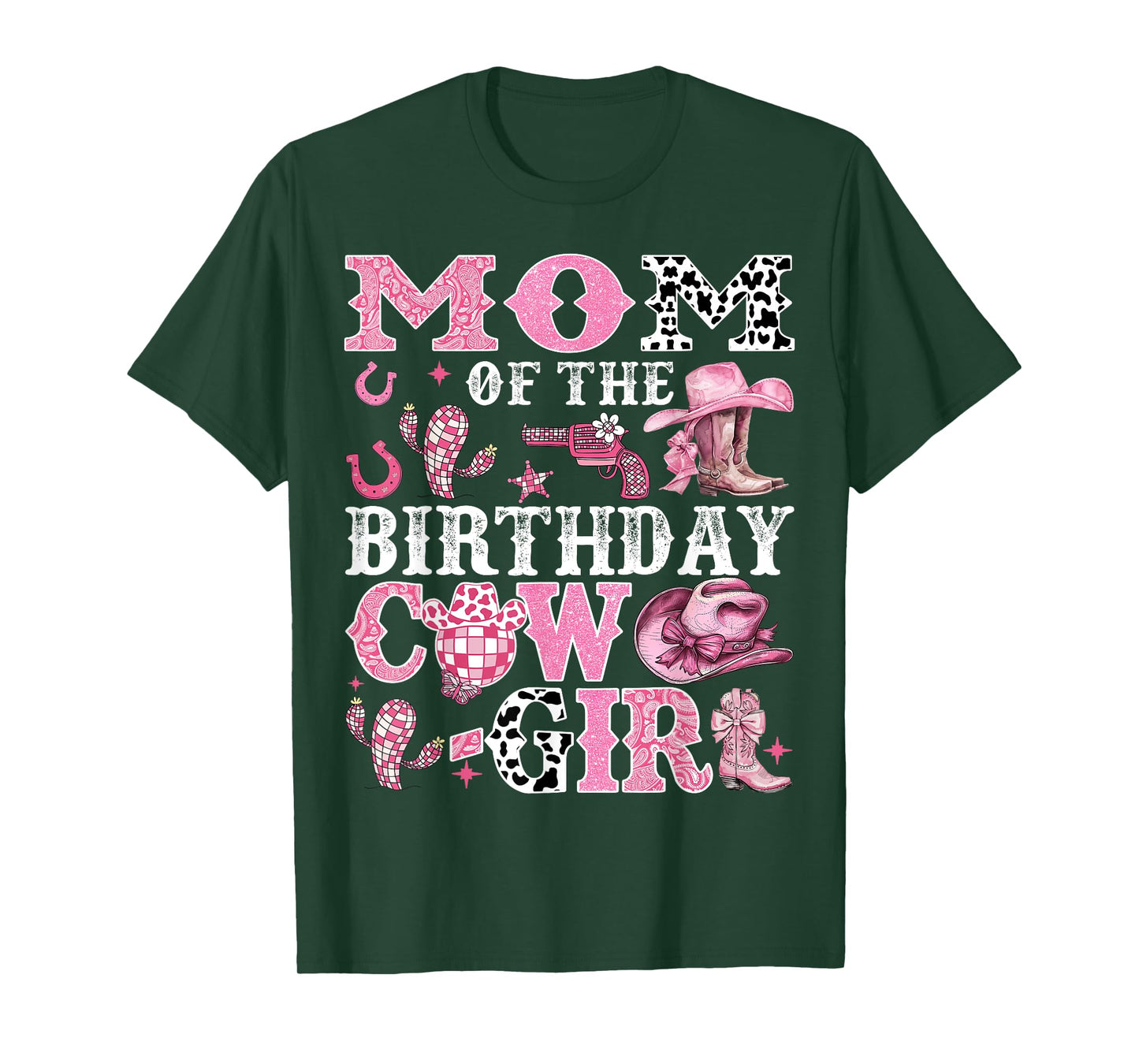 Mom Of The Birthday Cow-Girl Rodeo Cow Girl Birthday T-Shirt