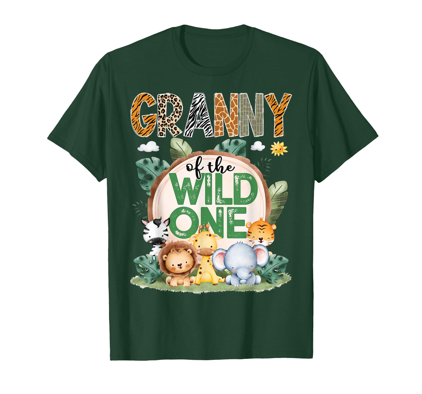 Granny Of The Wild One Safari Jungle 1St Birthday Party T-Shirt