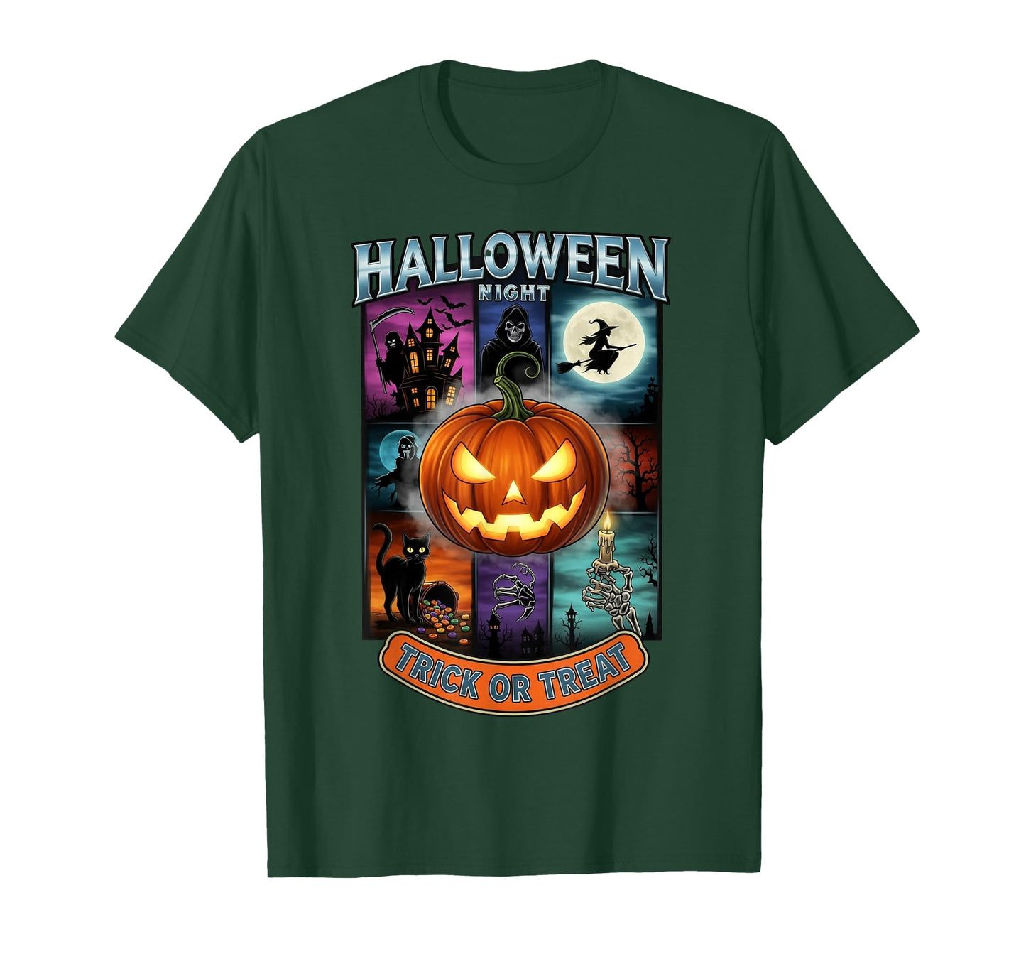 Halloween Night Spooky Funny Pumpkin Holiday T-Shirt