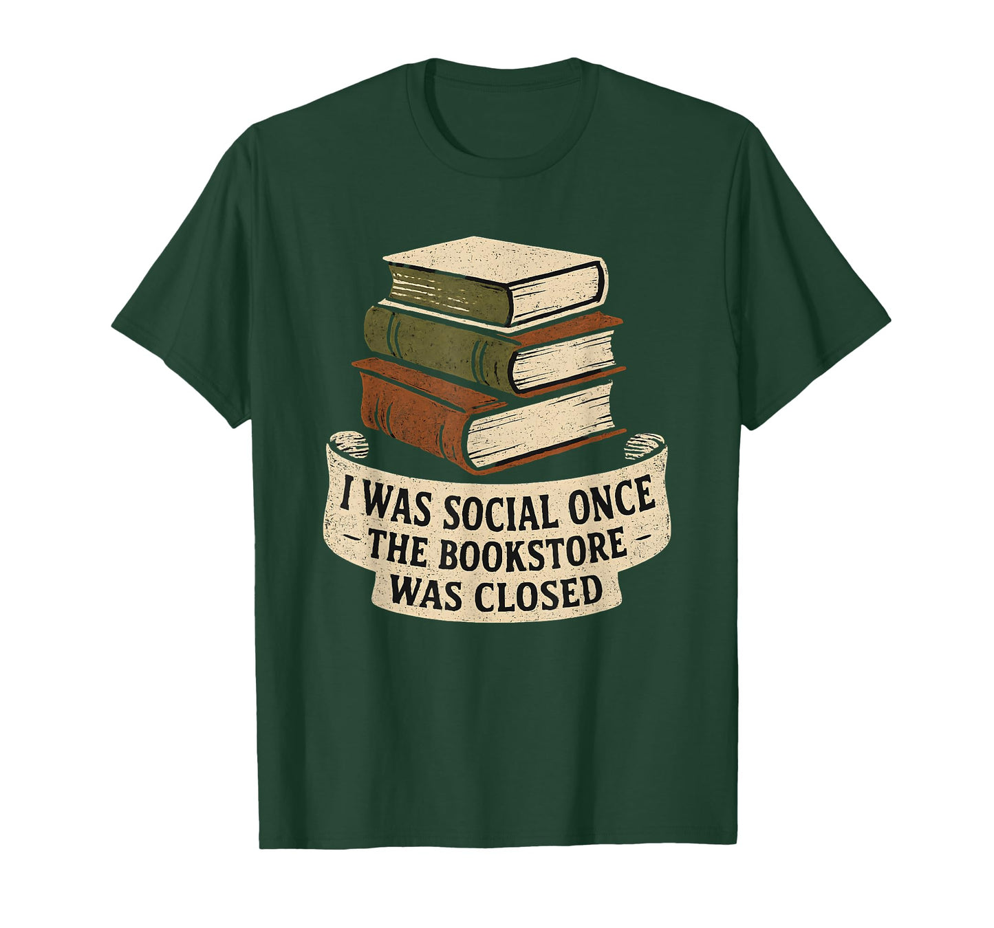 Book Lover Humor I was Social Once Closed Bookstore T-Shirt