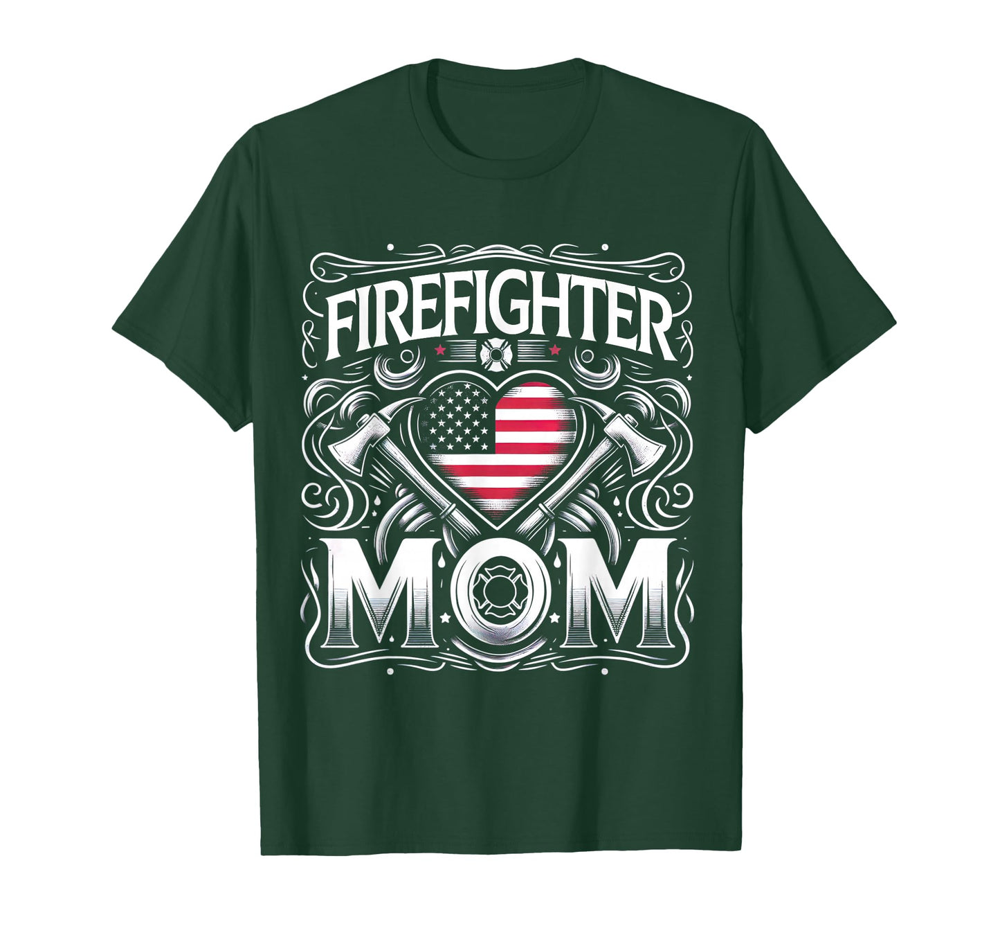 Firefighter Mom Shirt Proud Mother Design Thin Red Line T-Shirt