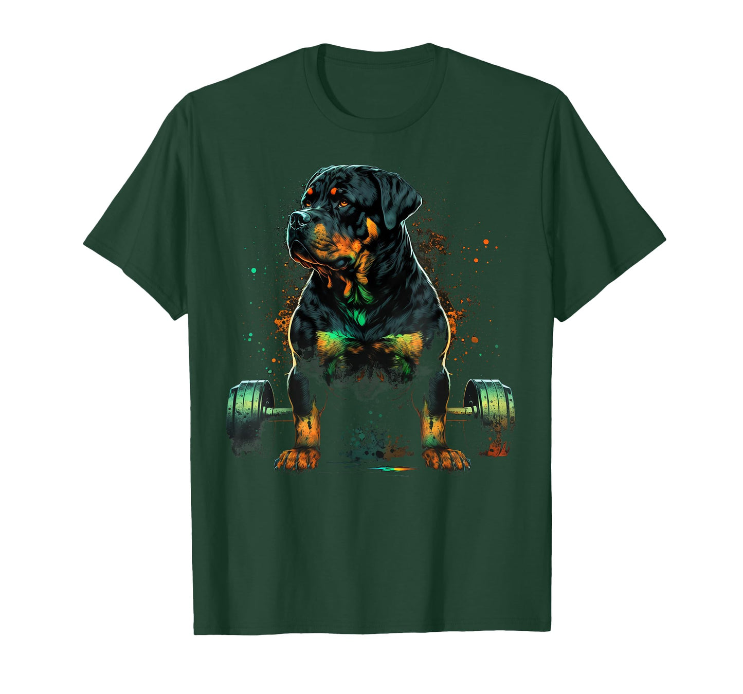 Rottweiler Weightlifting Dog Funny Fitness Gym Rottweiler T-Shirt for Men Women Kids