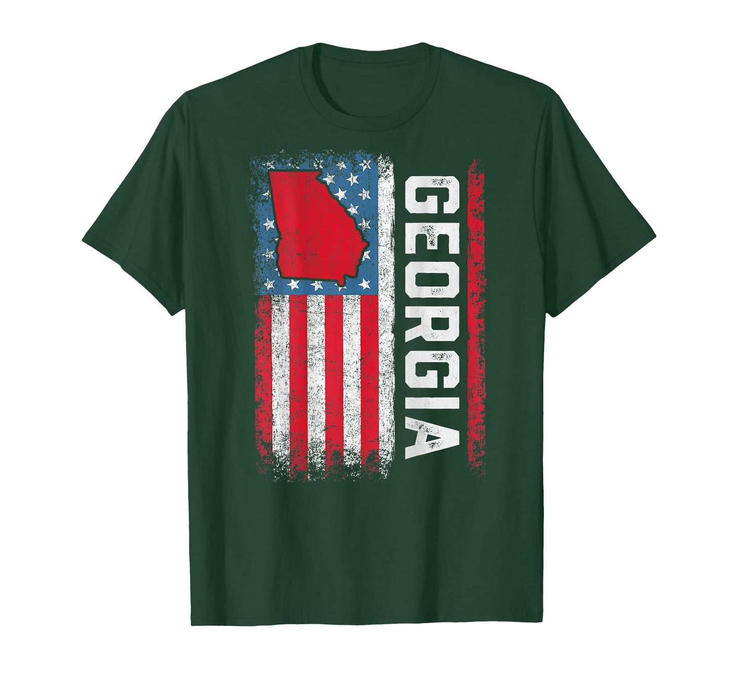 Vintage Georgia State USA Flag Shirt Georgia (On Back) T-Shirt