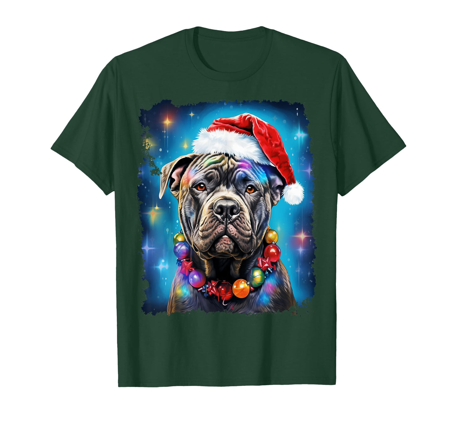 Pop Art Dog Cane Corso Christmas T-Shirt