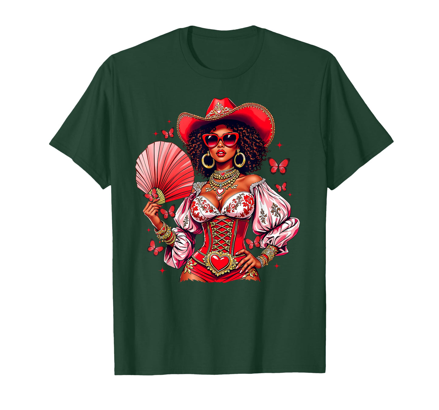 Black African American Cowgirl Texas Rodeo Western Country T-Shirt