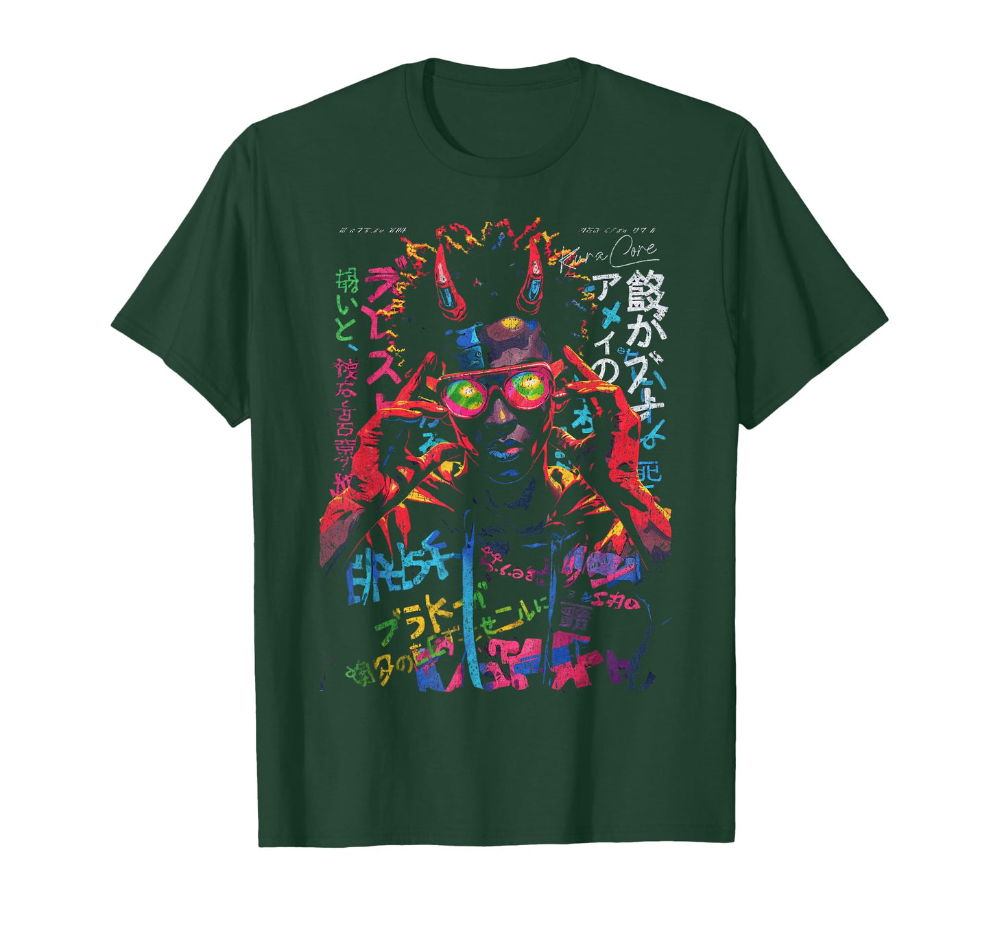 Japanese Streetwear Afro Cyberpunk Y2K Techwear Manga Anime T-Shirt