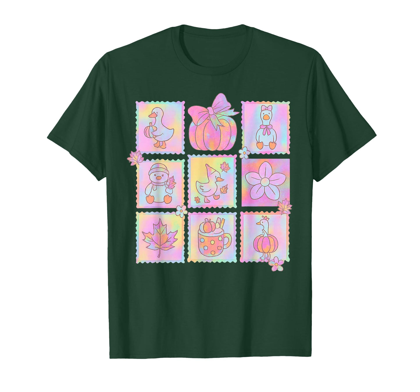 Funny Thankful Vibes Pumpkin Coquette Retro Thanksgiving T-Shirt