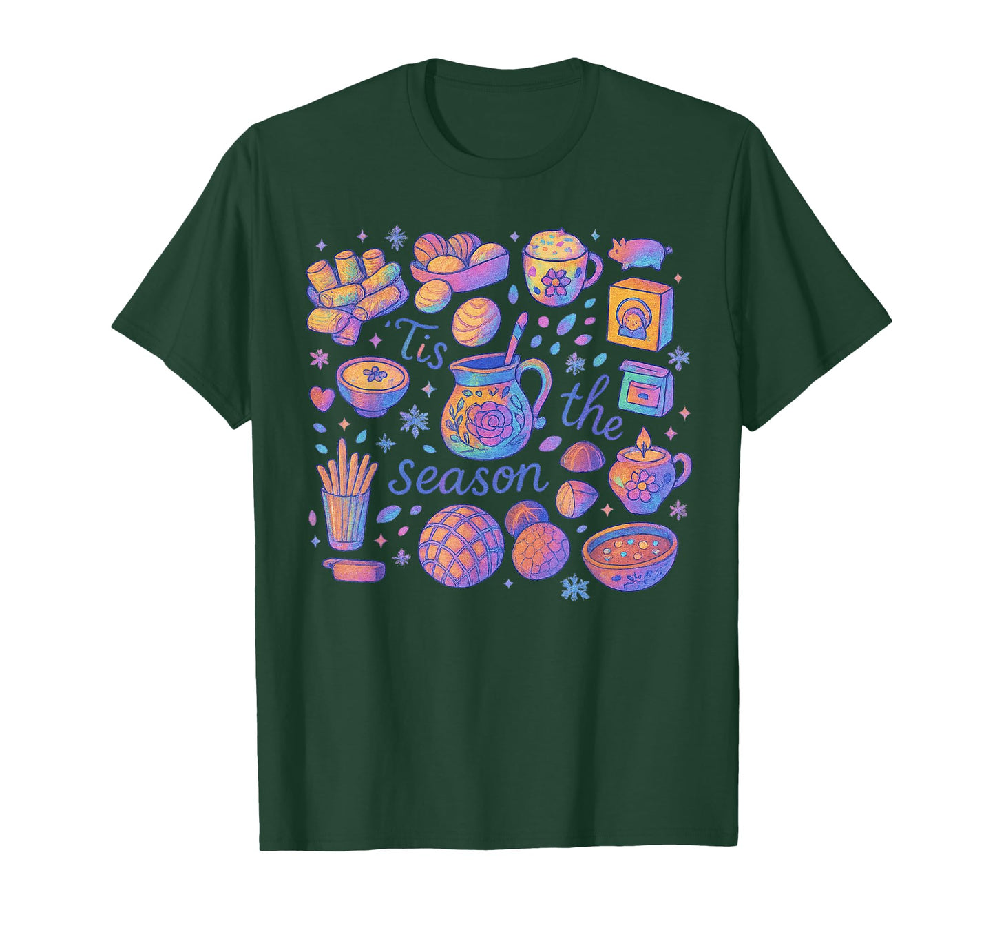 Funny Tis The Season Christmas Tree Santa Funny Sweet T-Shirt