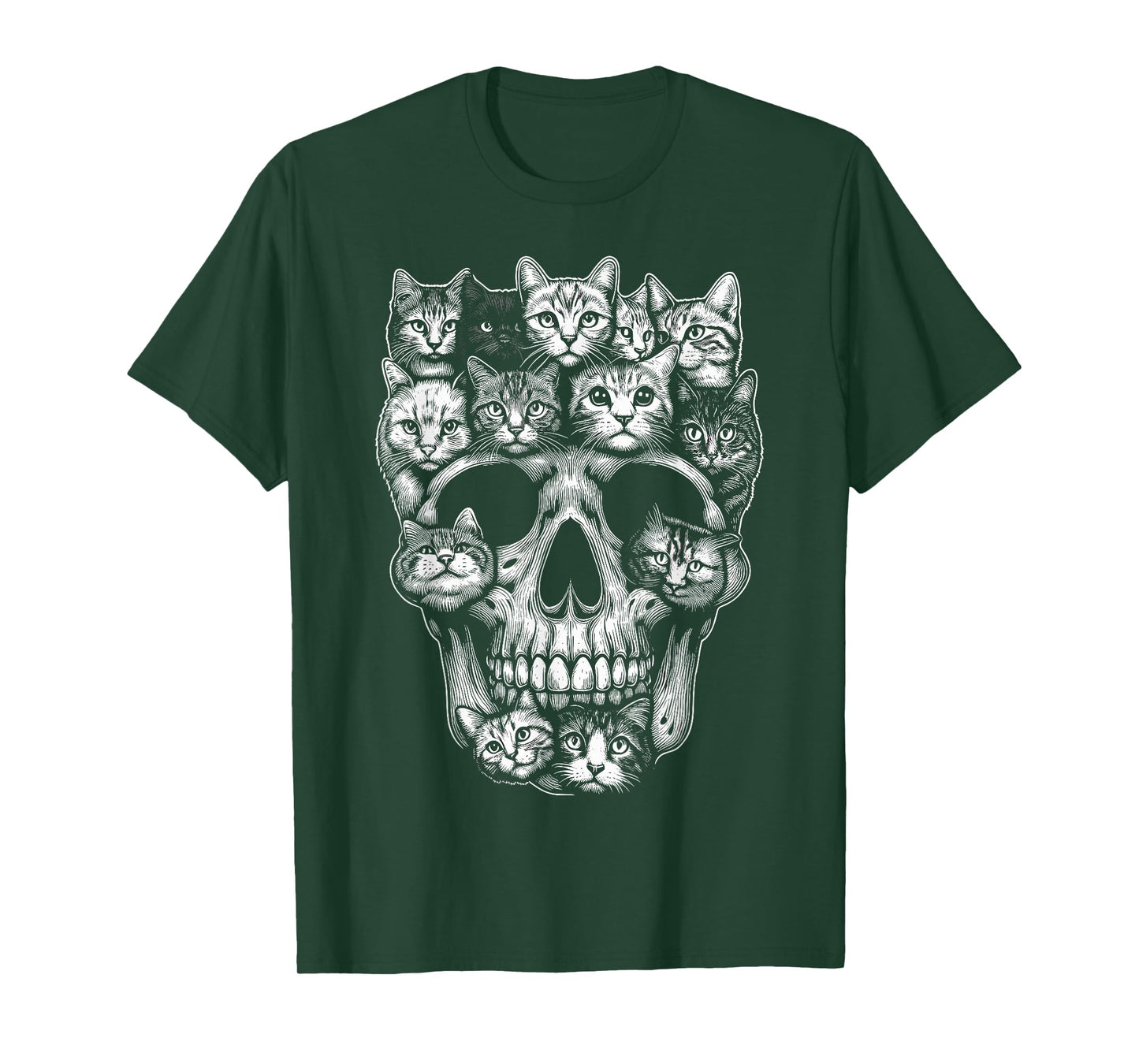 Cat Skull Skeleton Kitty Halloween Costume Cat T-Shirt
