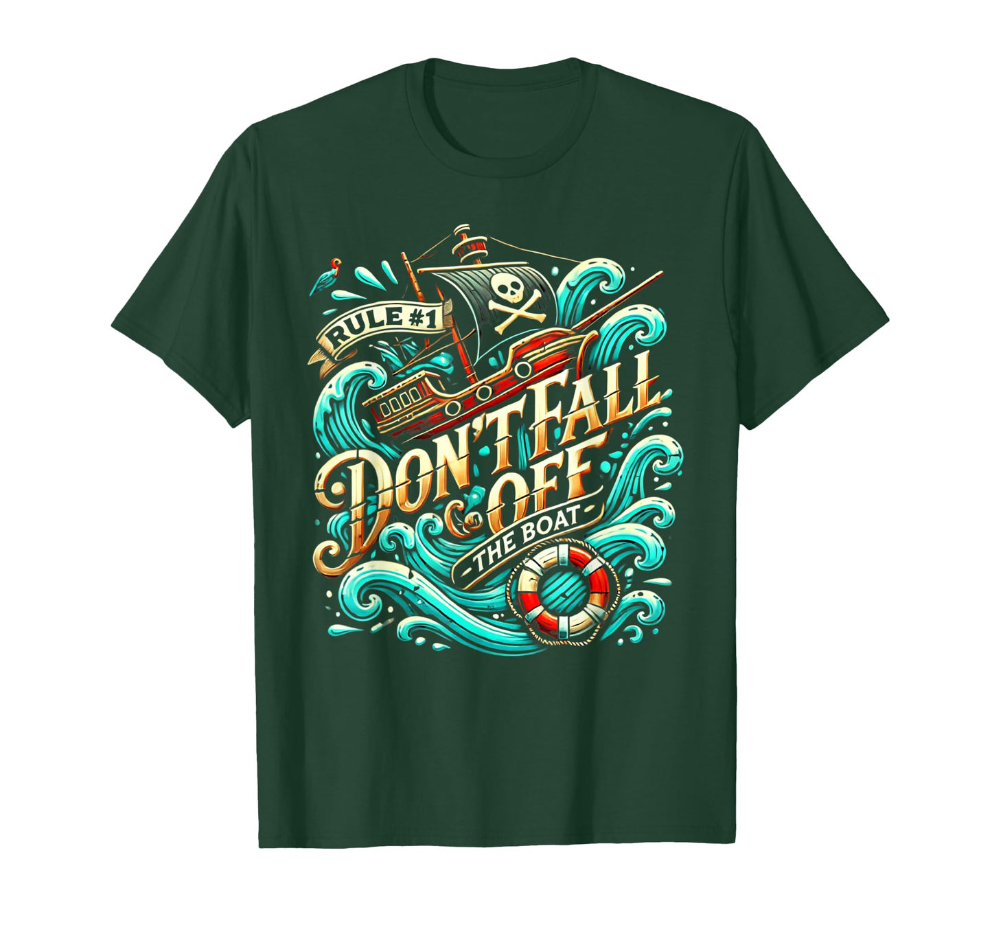 Funny Pirate Freebooter Jolly Roger Pirate Costume T-Shirt