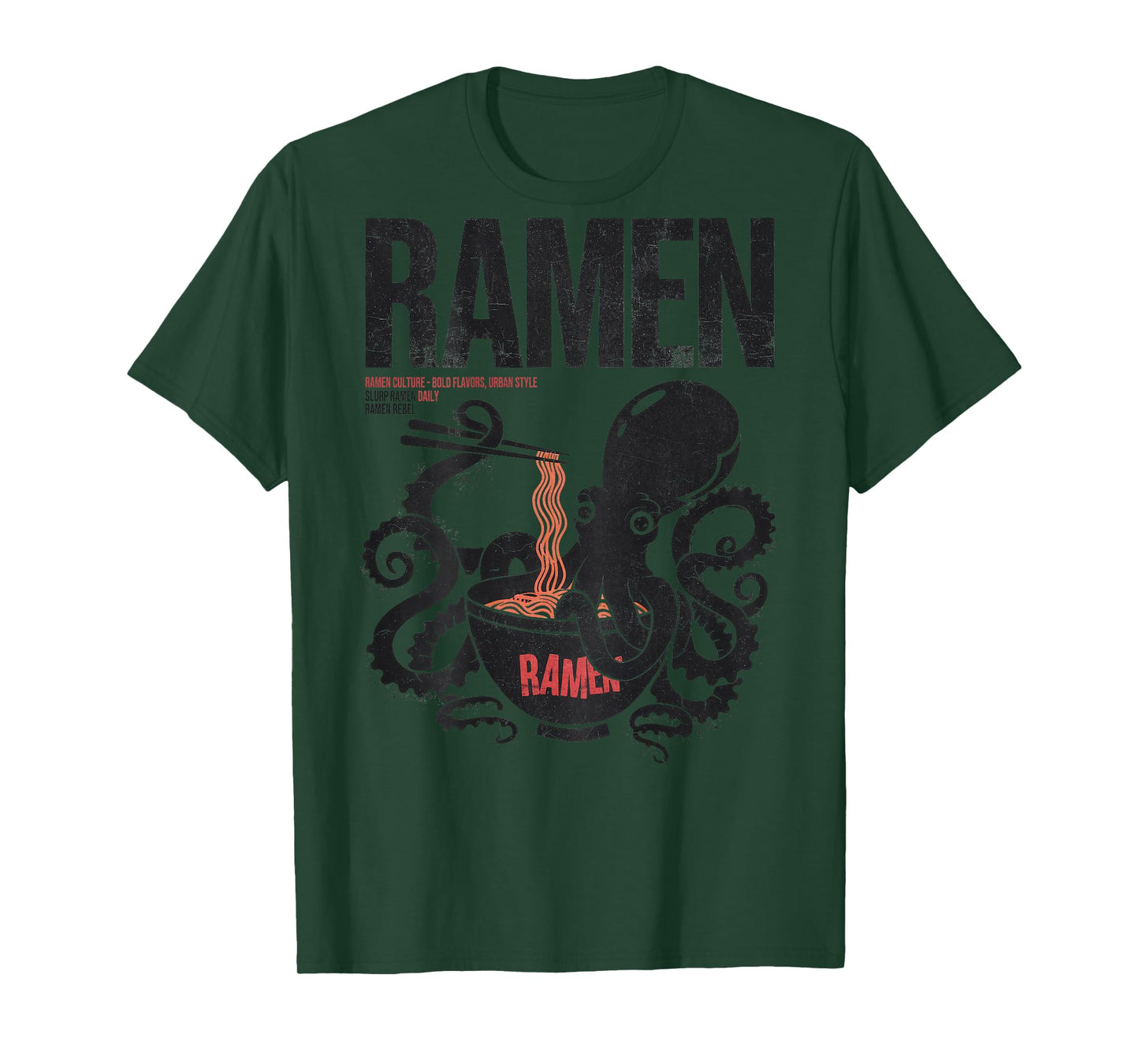 Ramen Anime Manga Kawaii Otaku Style Back Print Streetwear T-Shirt