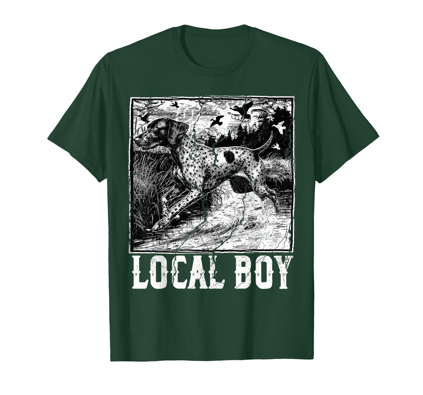 Retro Hunting Local Boy Southern Hunter Dog Lover Vintage T-Shirt