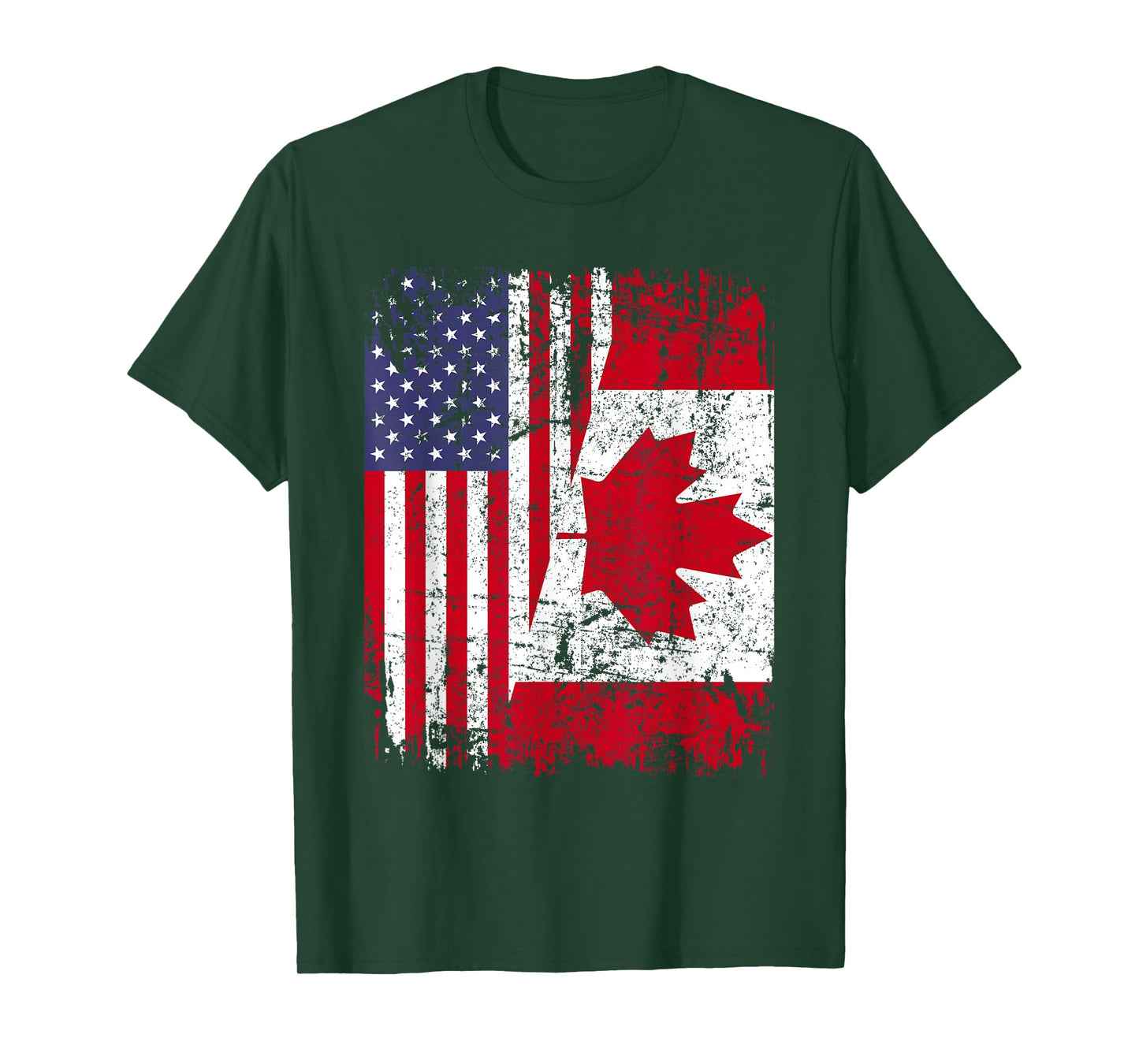 Canadian Roots | Half American Flag | Canada T-Shirt