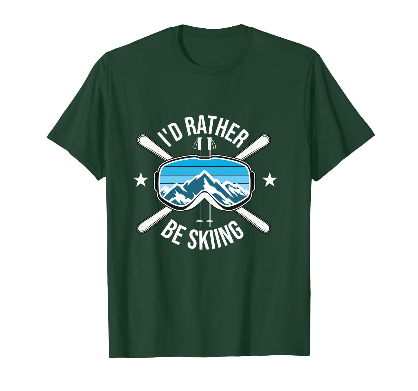 I'd Rather Be Skiing - Ski Winter Sports Freestyle Skier Long Sleeve T-Shirt
