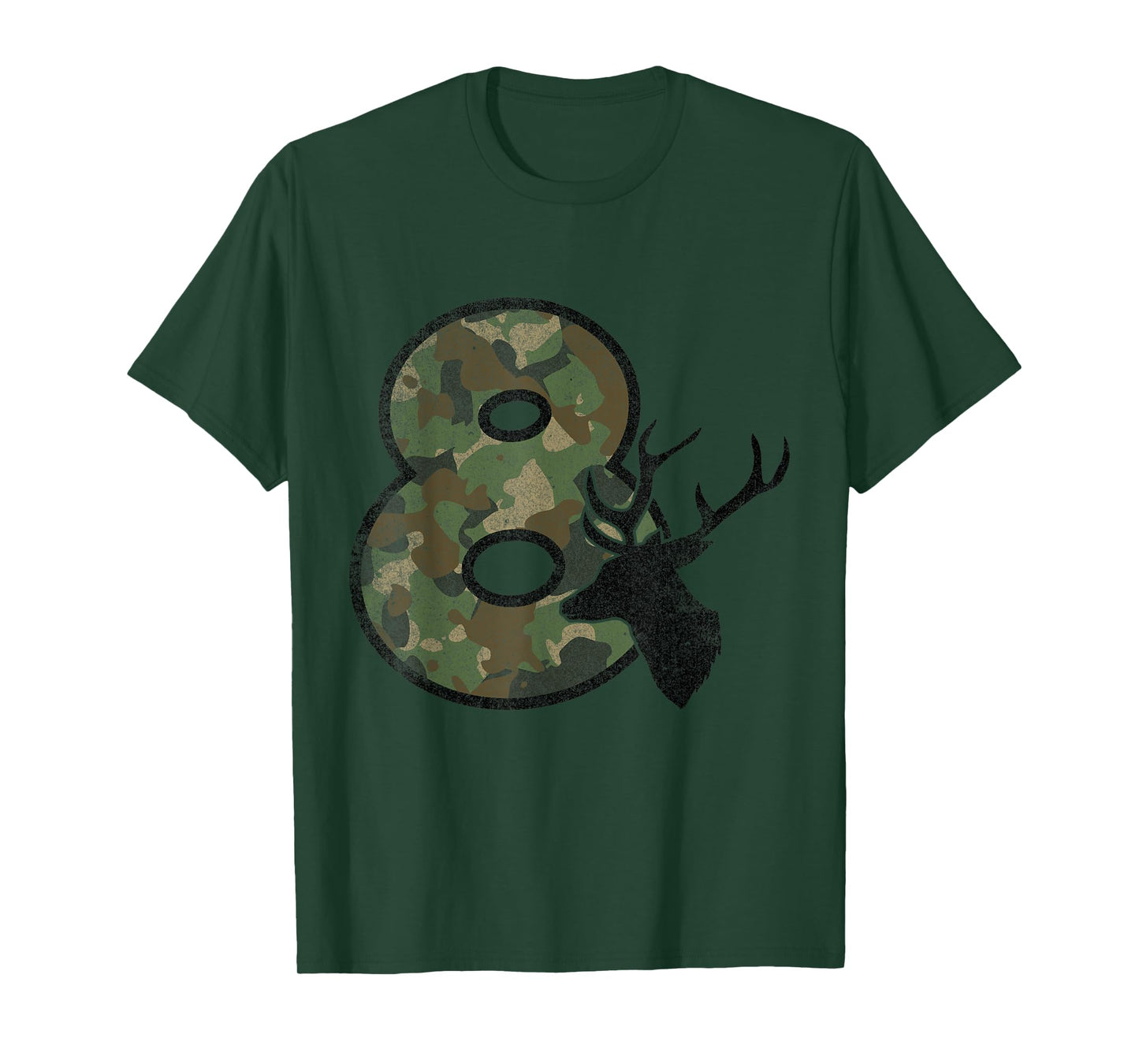 Country Boys Camo 8 Eight Year Old Birthday Deer Hunter T-Shirt