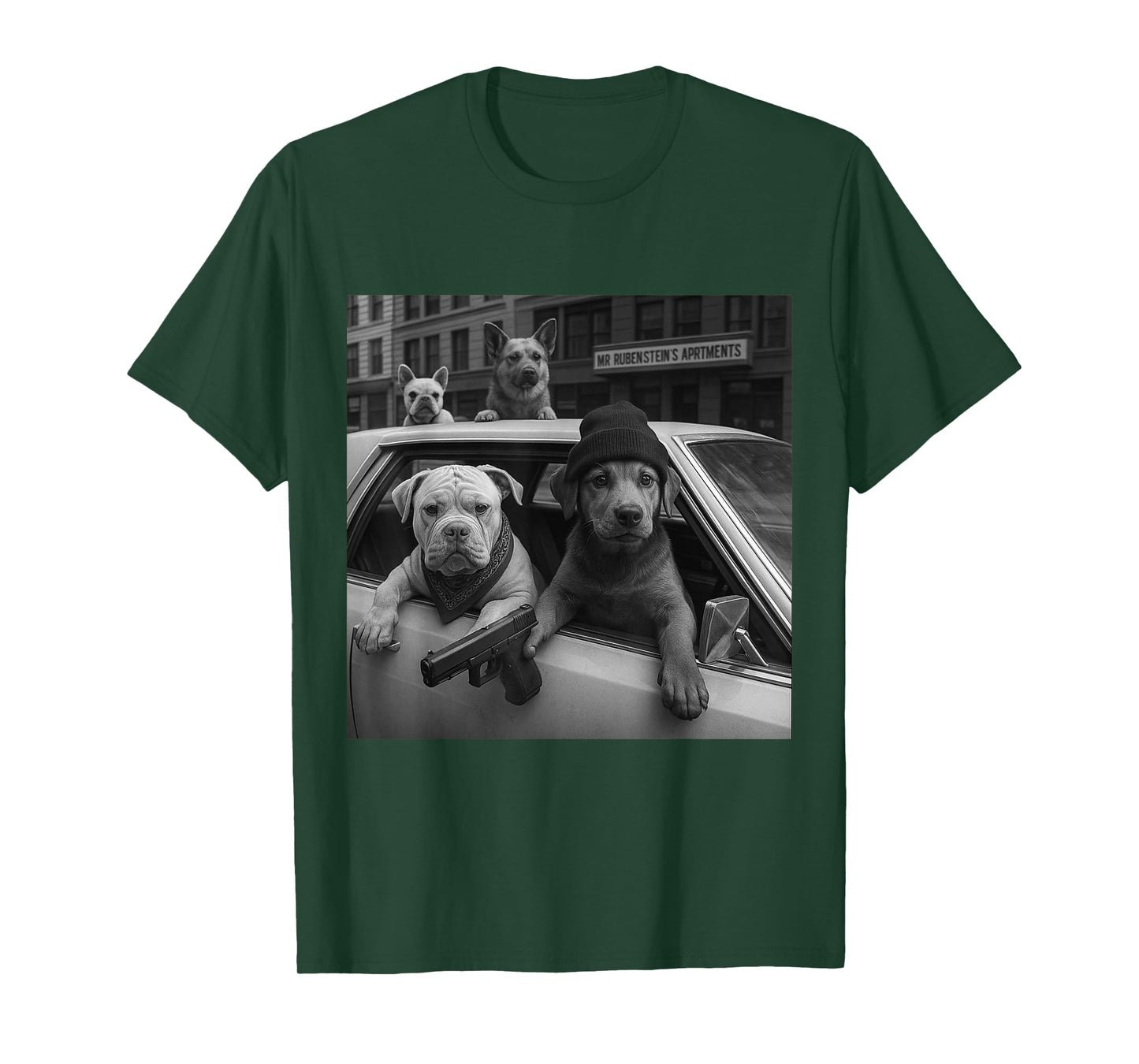 Funny Gangster Dogs Street Graphic Tee Men Women Lover Dog T-Shirt
