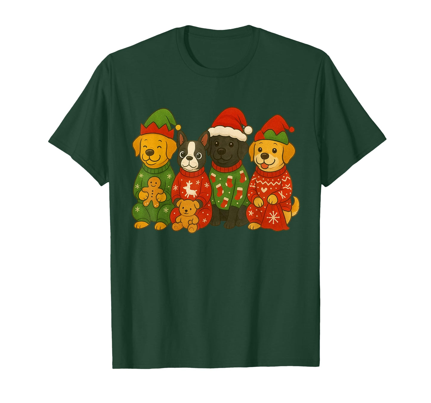 Christmas Dog Matching Family Xmas Pajama Men Women Kids T-Shirt