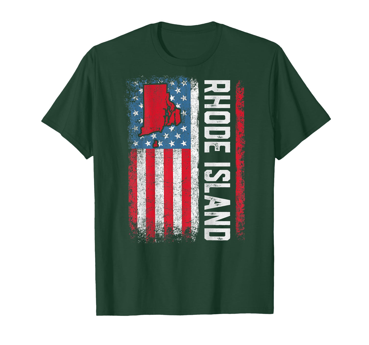 Vintage Rhode Island State USA Flag Shirt Rhode Island (On T-Shirt