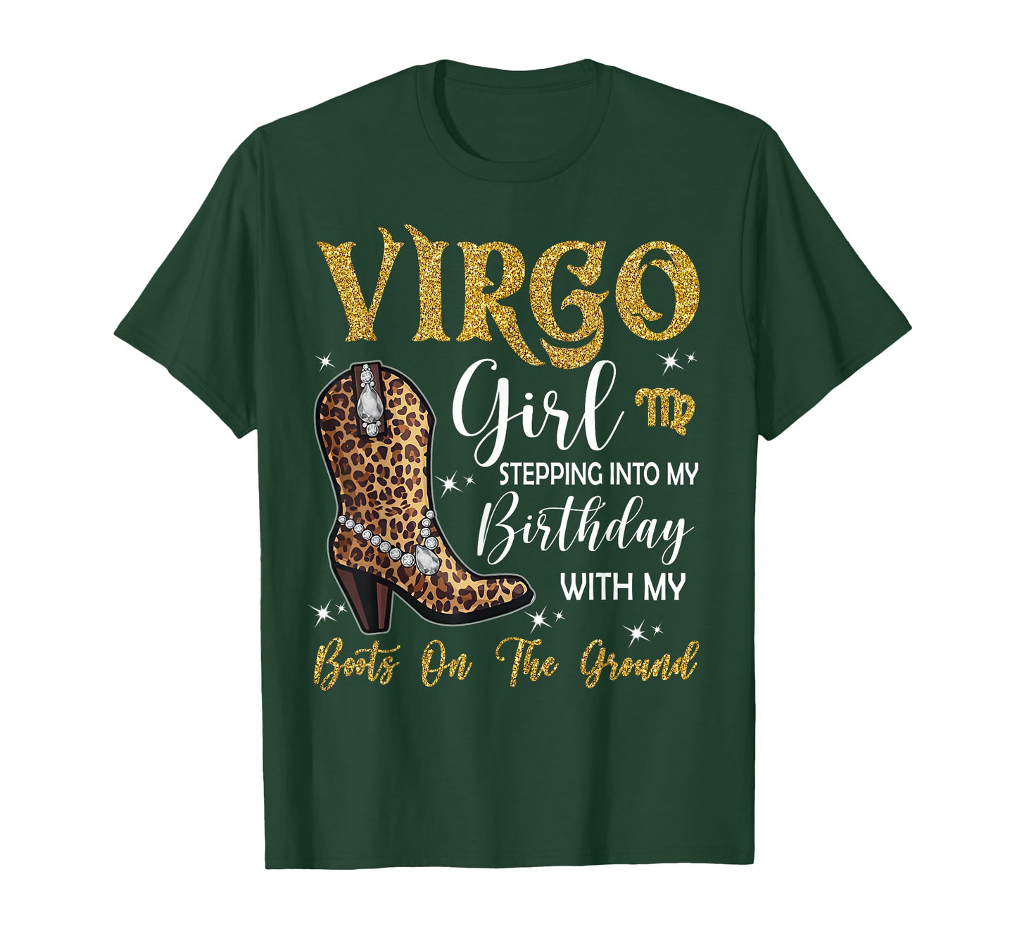 Virgo Zodiac Sign Stepping Into My Birthday Western Cowgirl T-Shirt