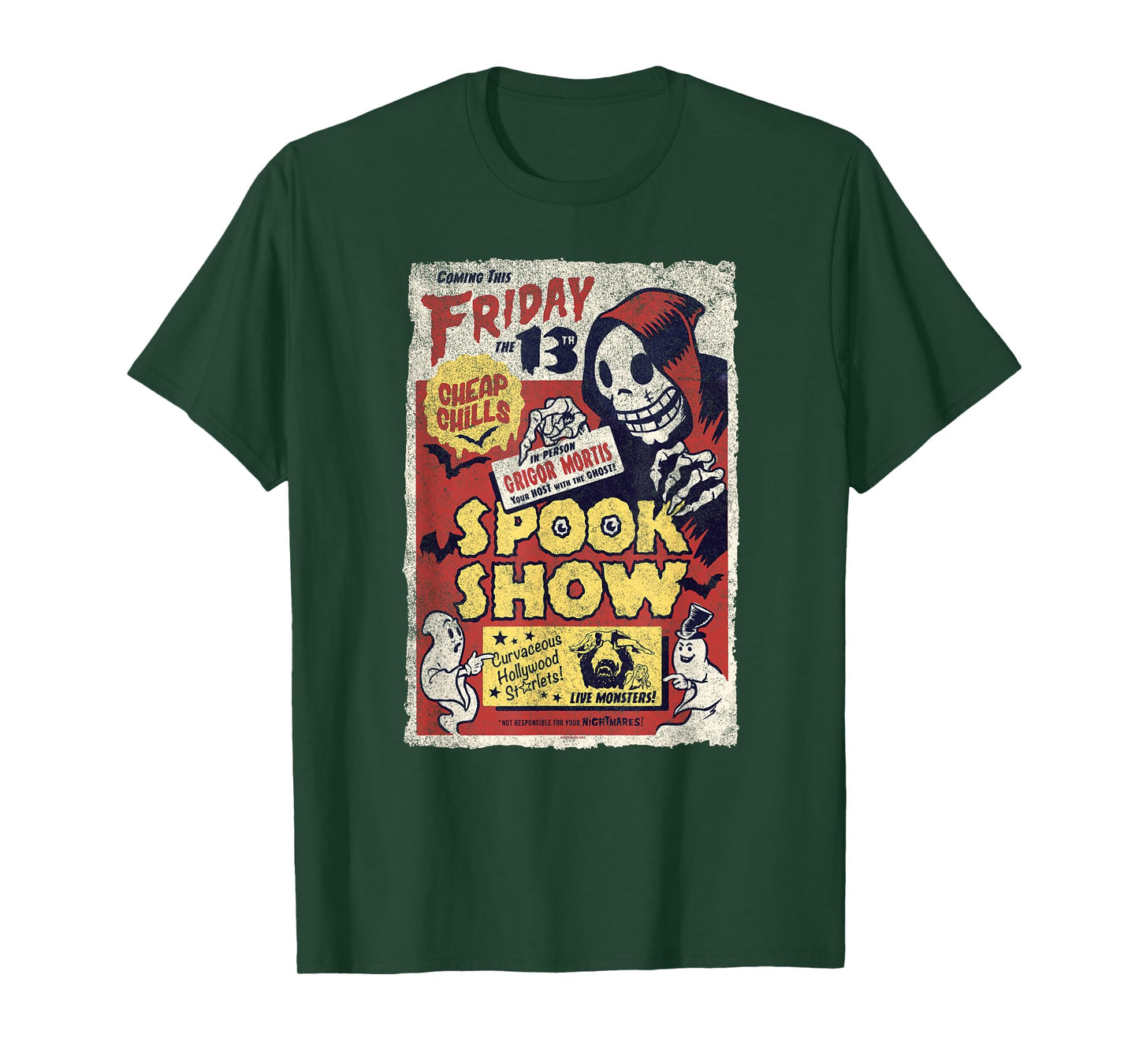 Spook Show, Retro Vintage-style Horror Fan T-Shirt