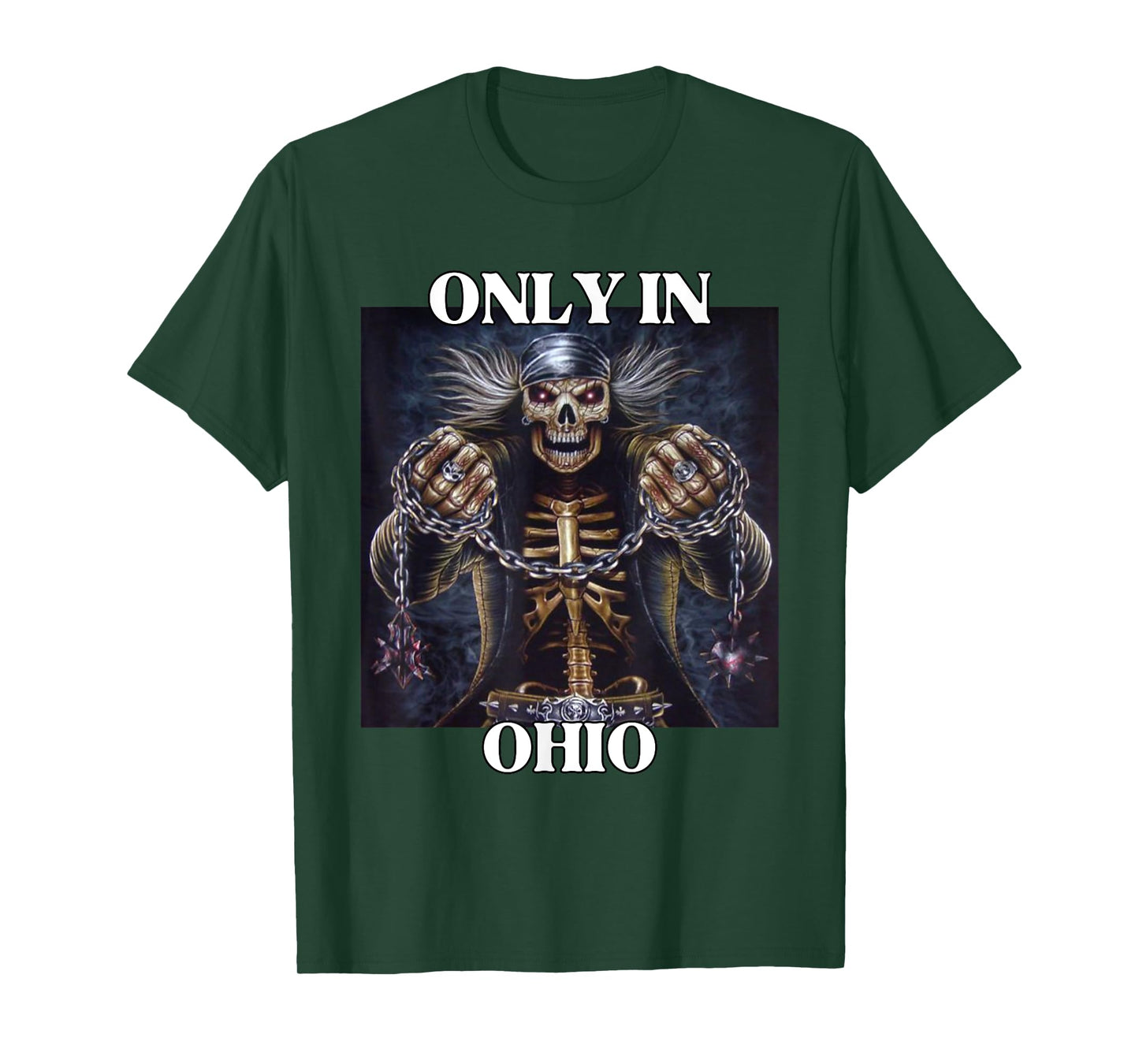 Ohio Funny Cringe Hard Skeleton Meme T-Shirt