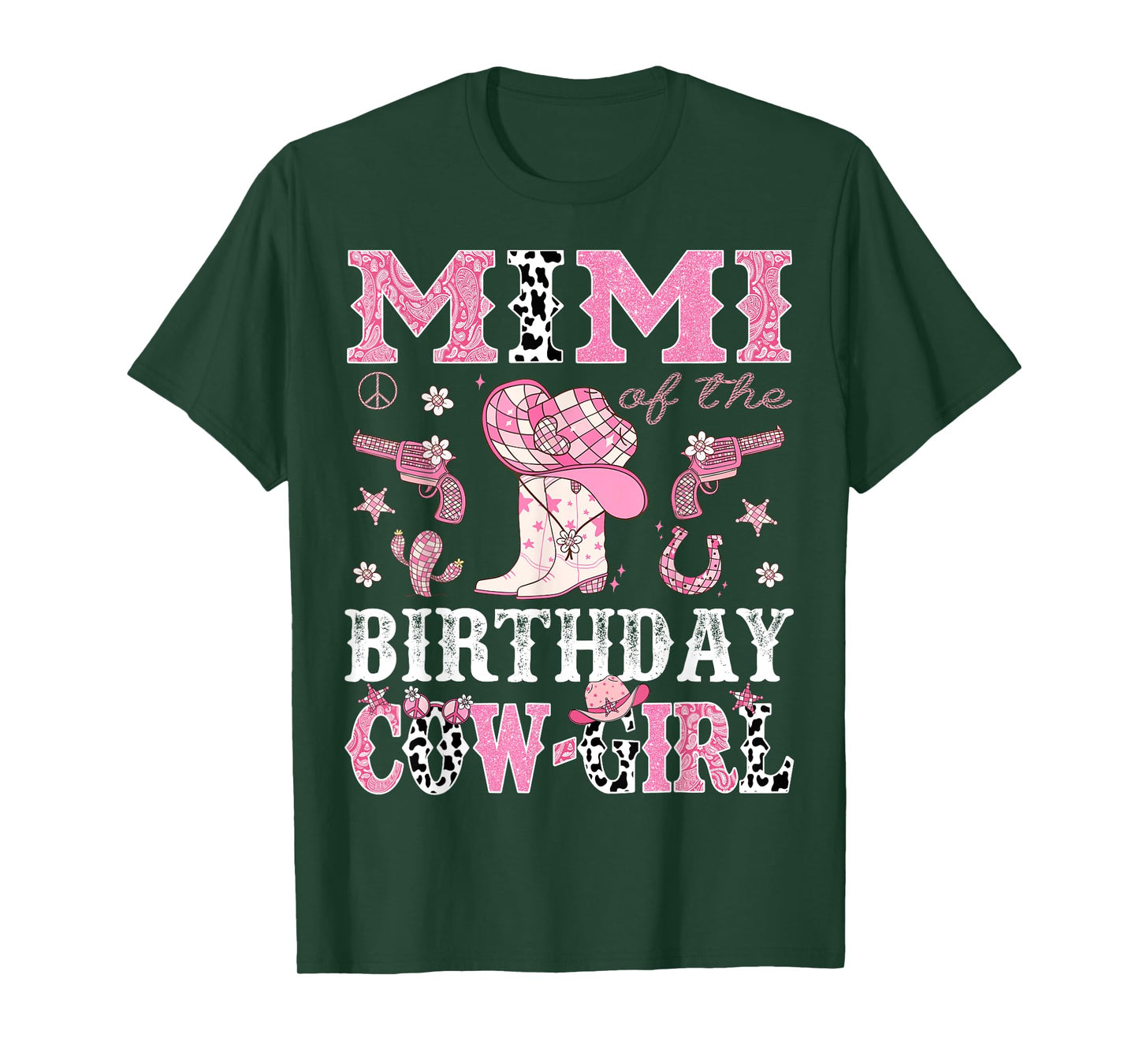 Mimi Of The Birthday CowGirl Pink Disco Rodeo Western T-Shirt