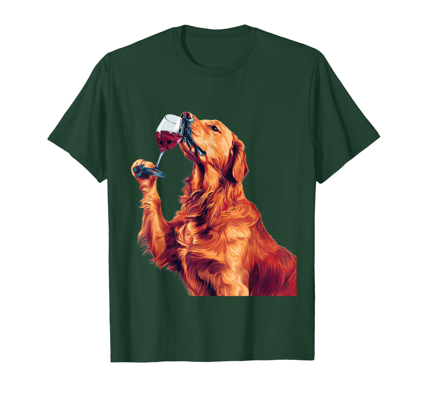 Golden Retriever Wine T-Shirt