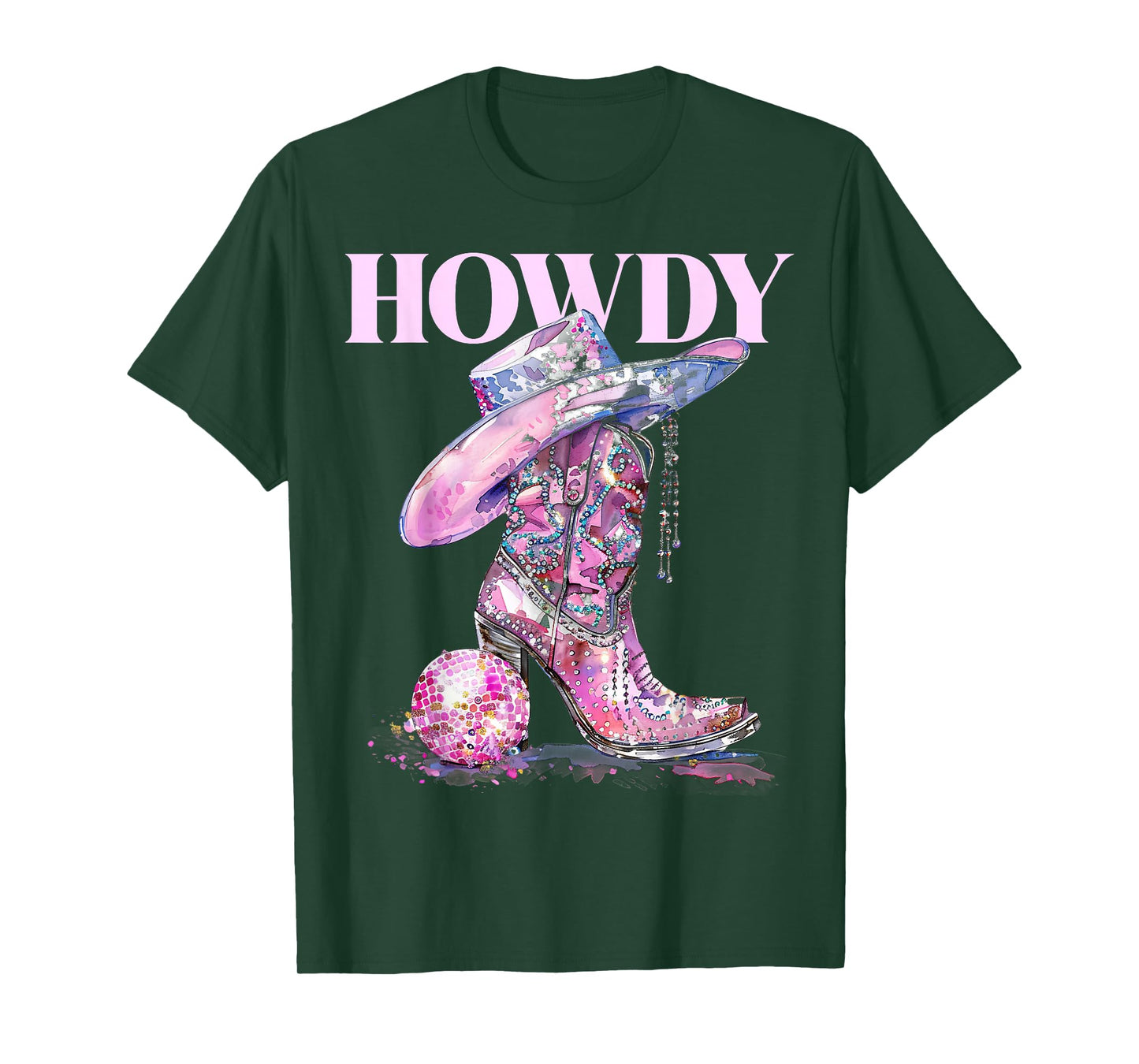 Howdy Cowgirl Country Concert Outfit Rodeo Disco Western T-Shirt