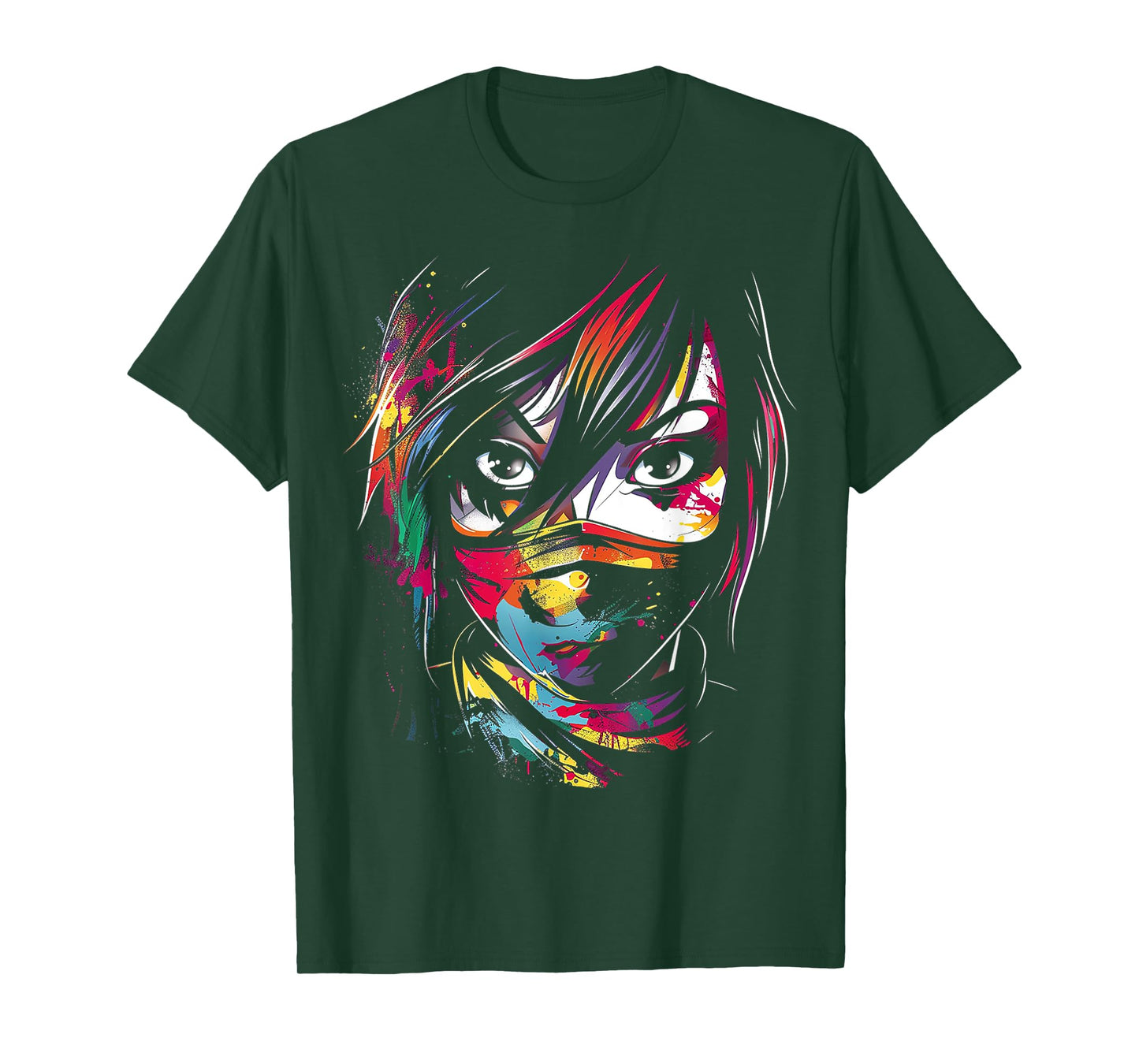 Anime Manga Motif Colorful Artwork Anime T-Shirt