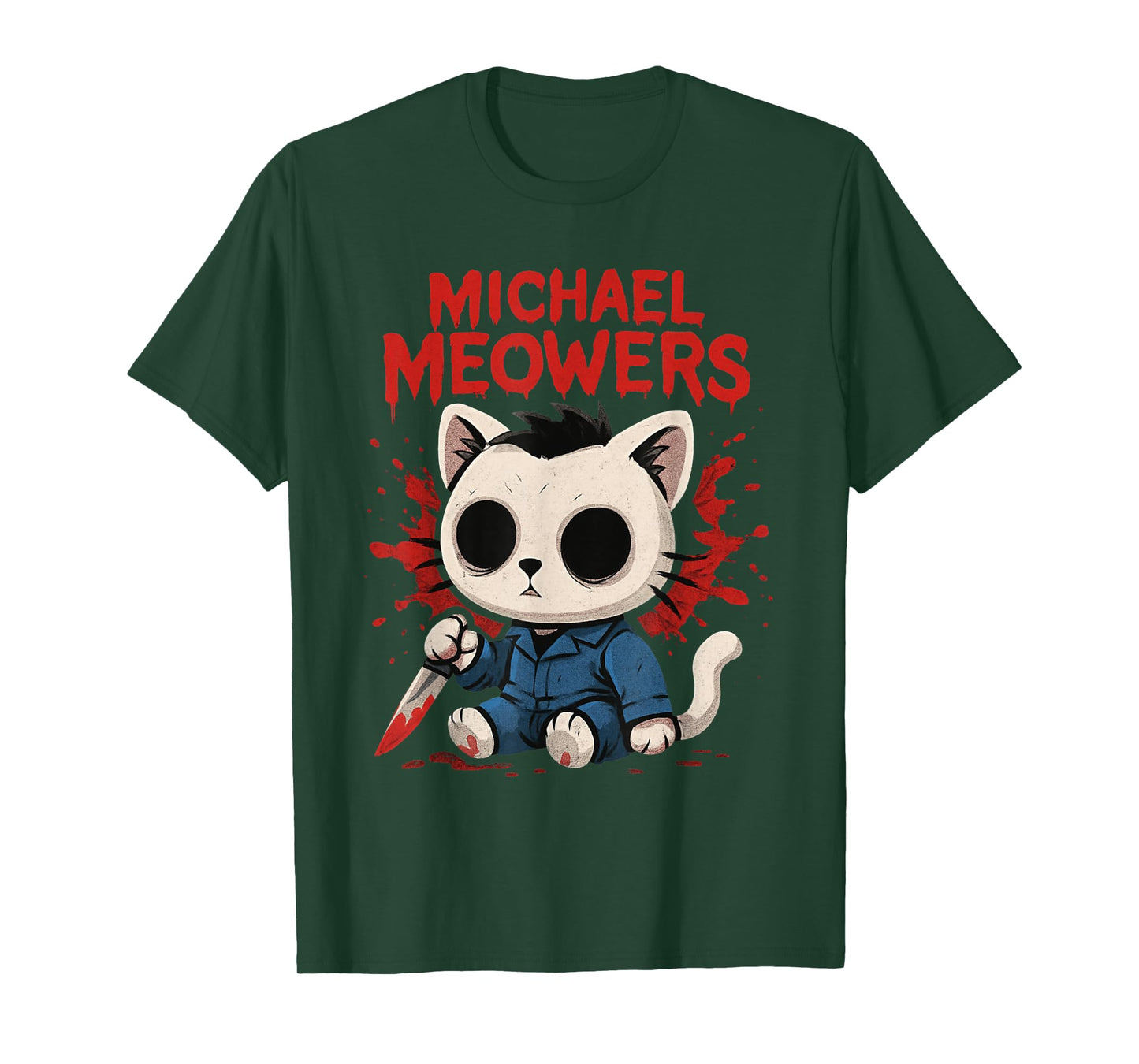 Michael Meowers Halloween Cat Funny Horror Parody Cat Lovers T-Shirt