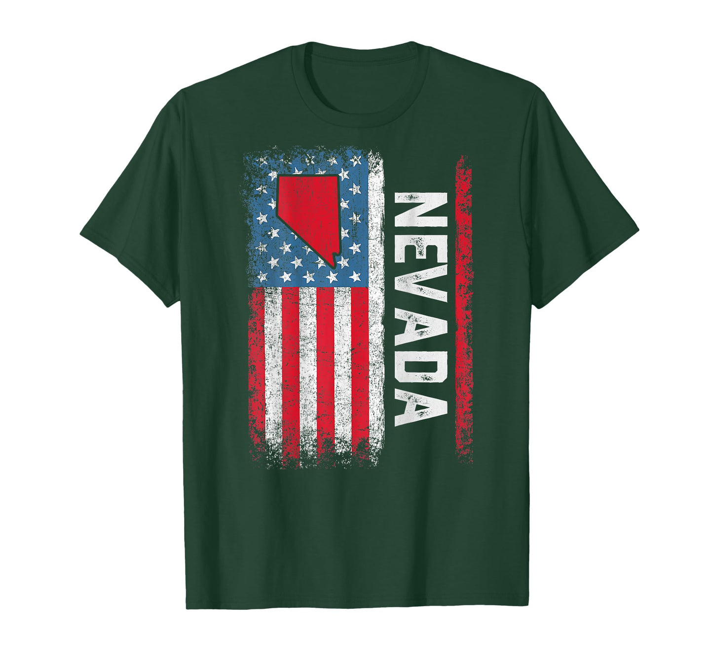 Vintage Nevada State USA Flag Shirt Nevada (On Back) T-Shirt