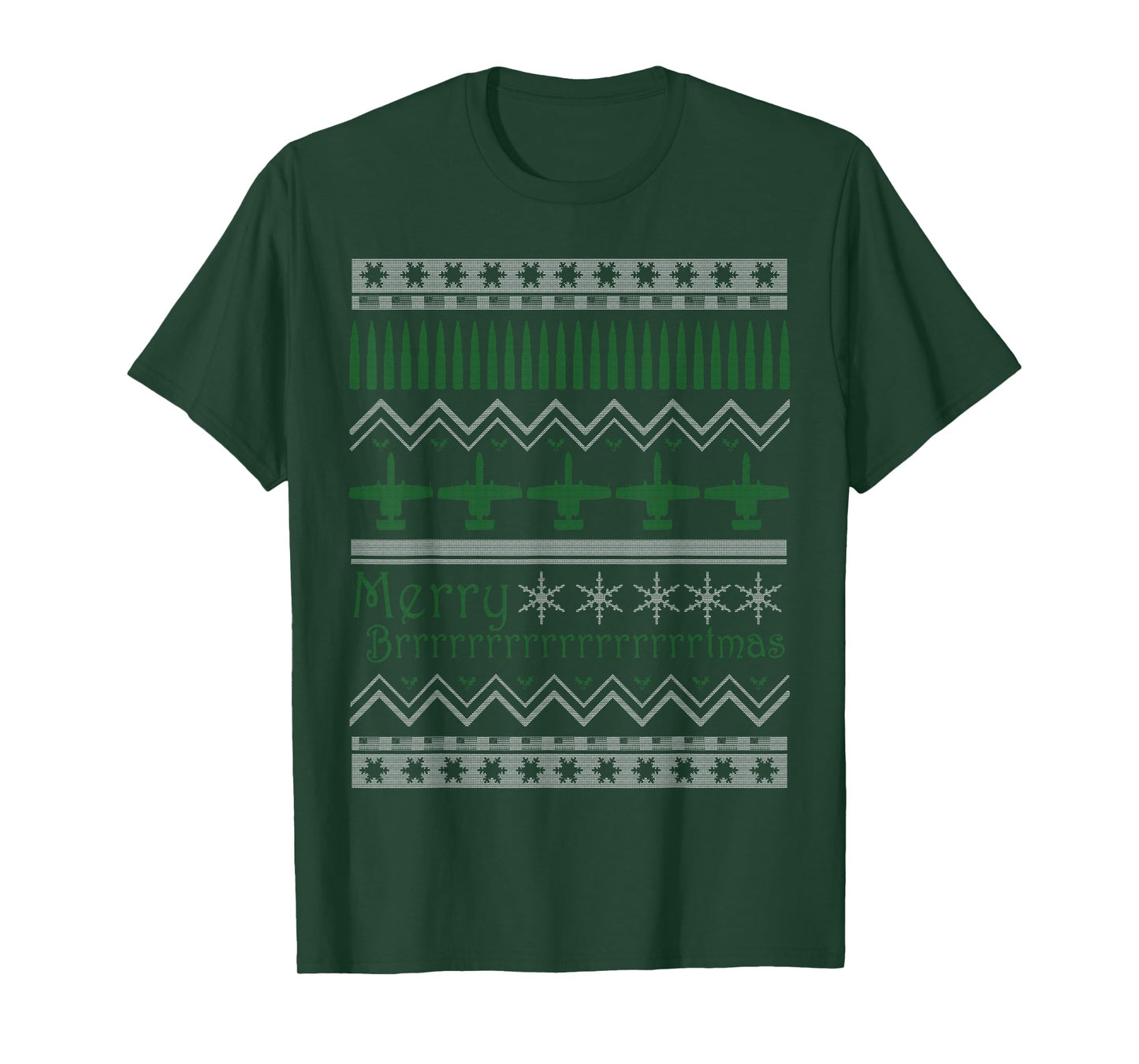 Merry Brrrrtmas A-10 Warthog Ugly Christmas Sweater T-Shirt