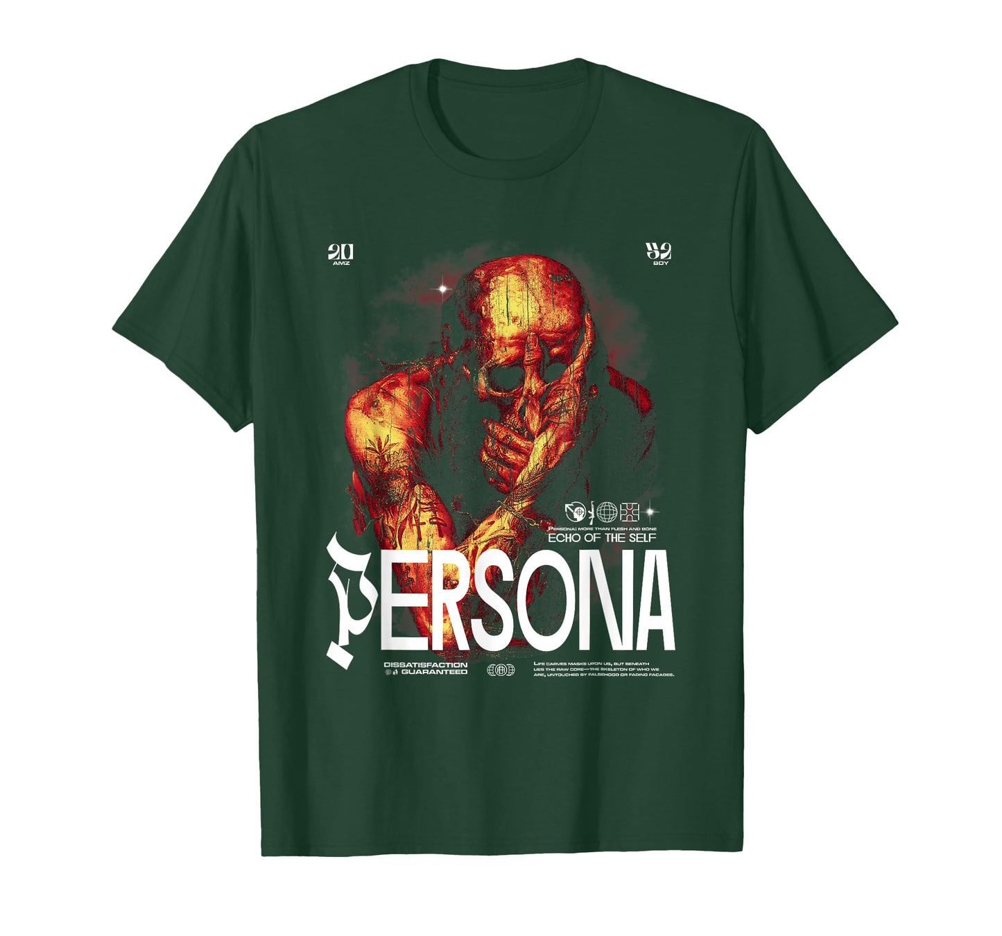 Dark Gothic Black and Red Skull Emo Y2K Grunge Streetwear T-Shirt