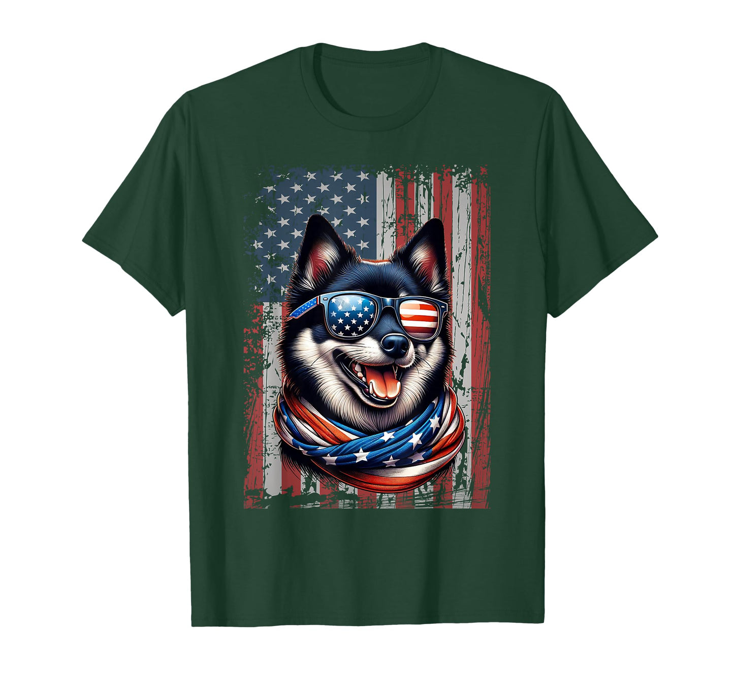 Schipperke Dog Lover Flag 4th Of July Patriotic T-Shirt