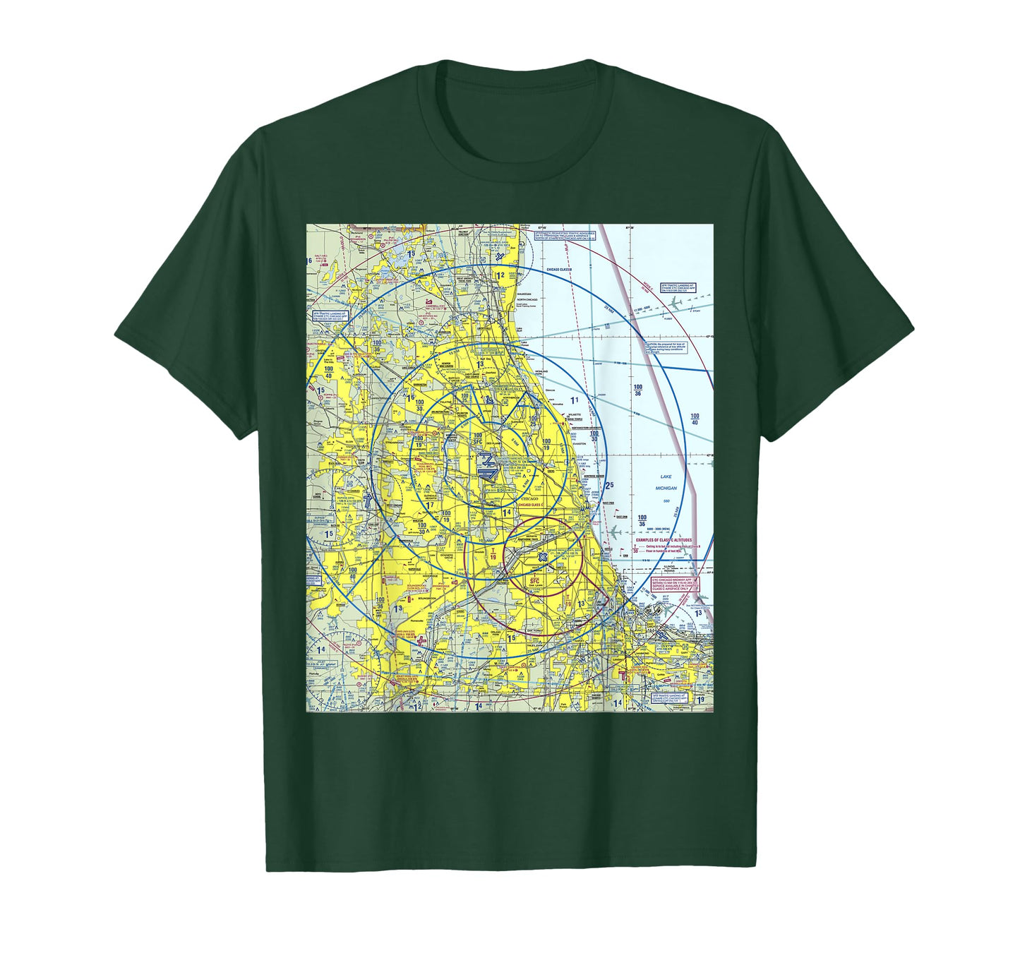 Aeronautical VFR Sectional Chart - Chicago T-Shirt