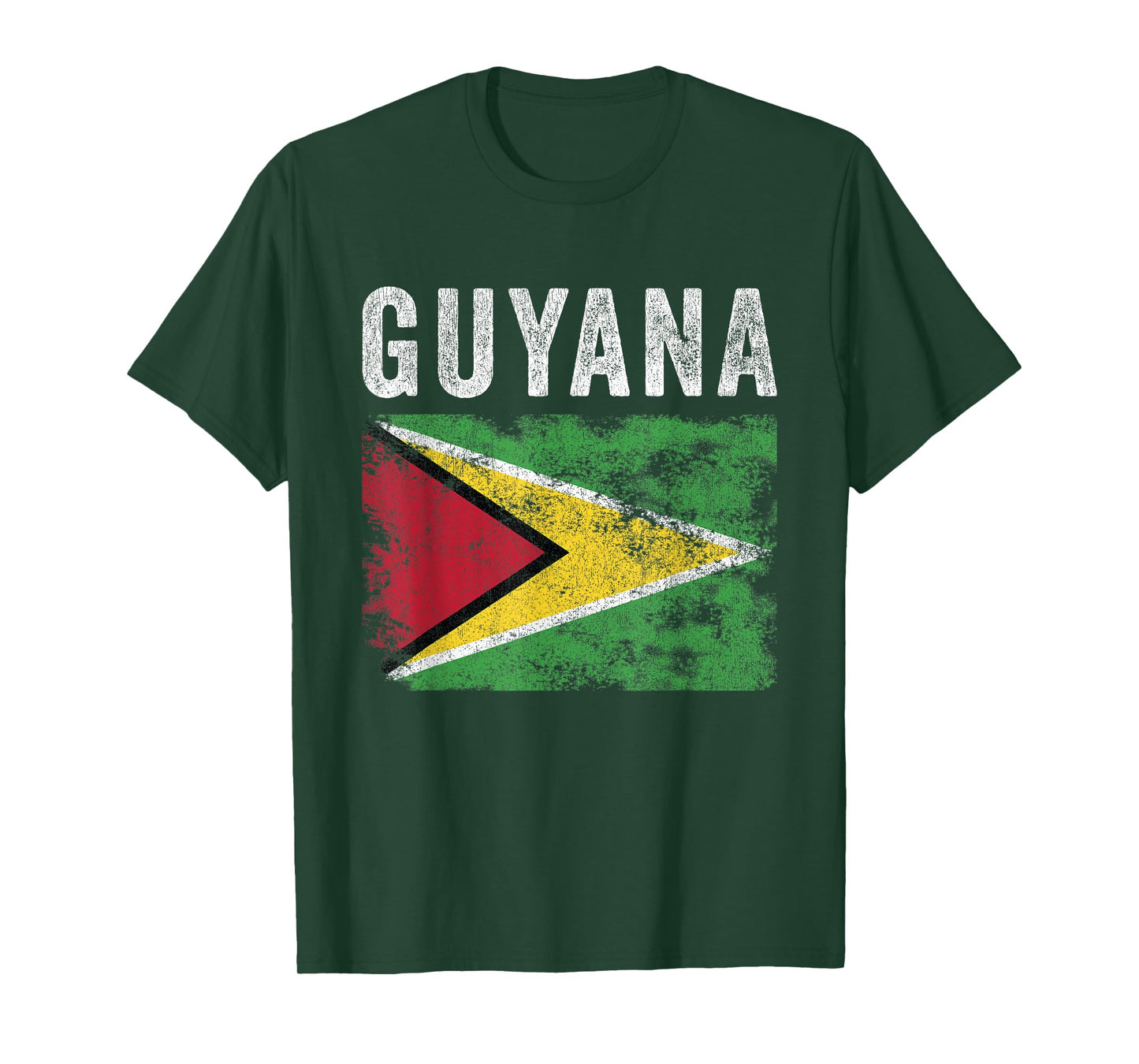 Guyana Flag Distressed - Men Women Kids - Guyanese Flag T-Shirt