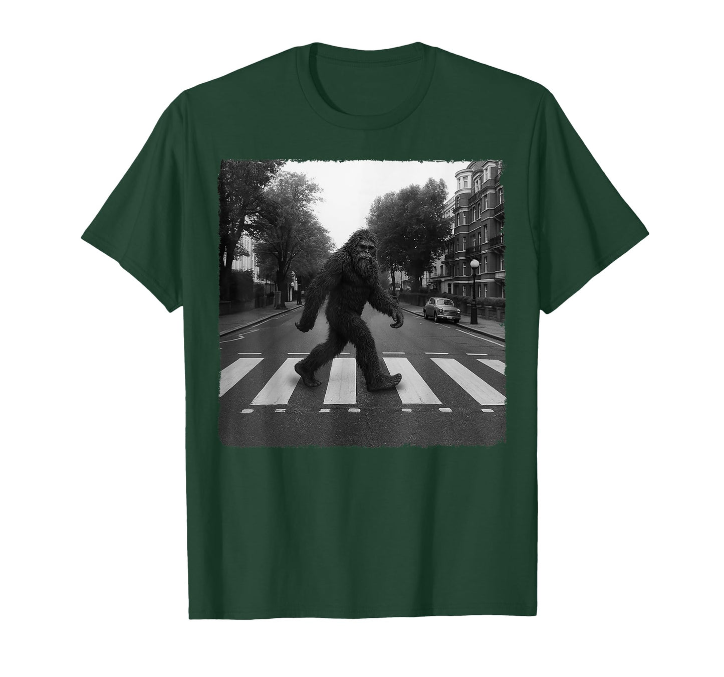 Bigfoot Crossing Road Funny Gifts For Men Women Boy Girl Kid T-Shirt
