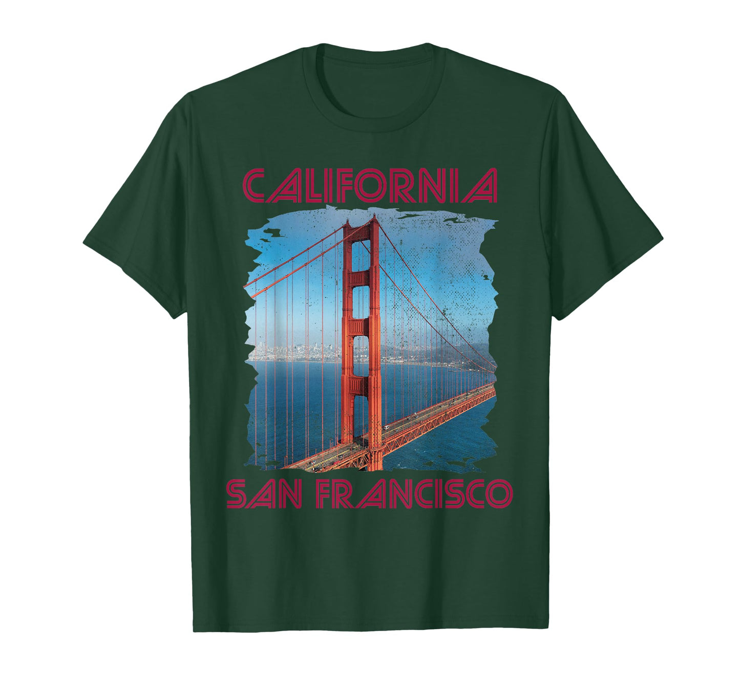 California Golden Gate Bridge Souvenir San Francisco Tour T-Shirt