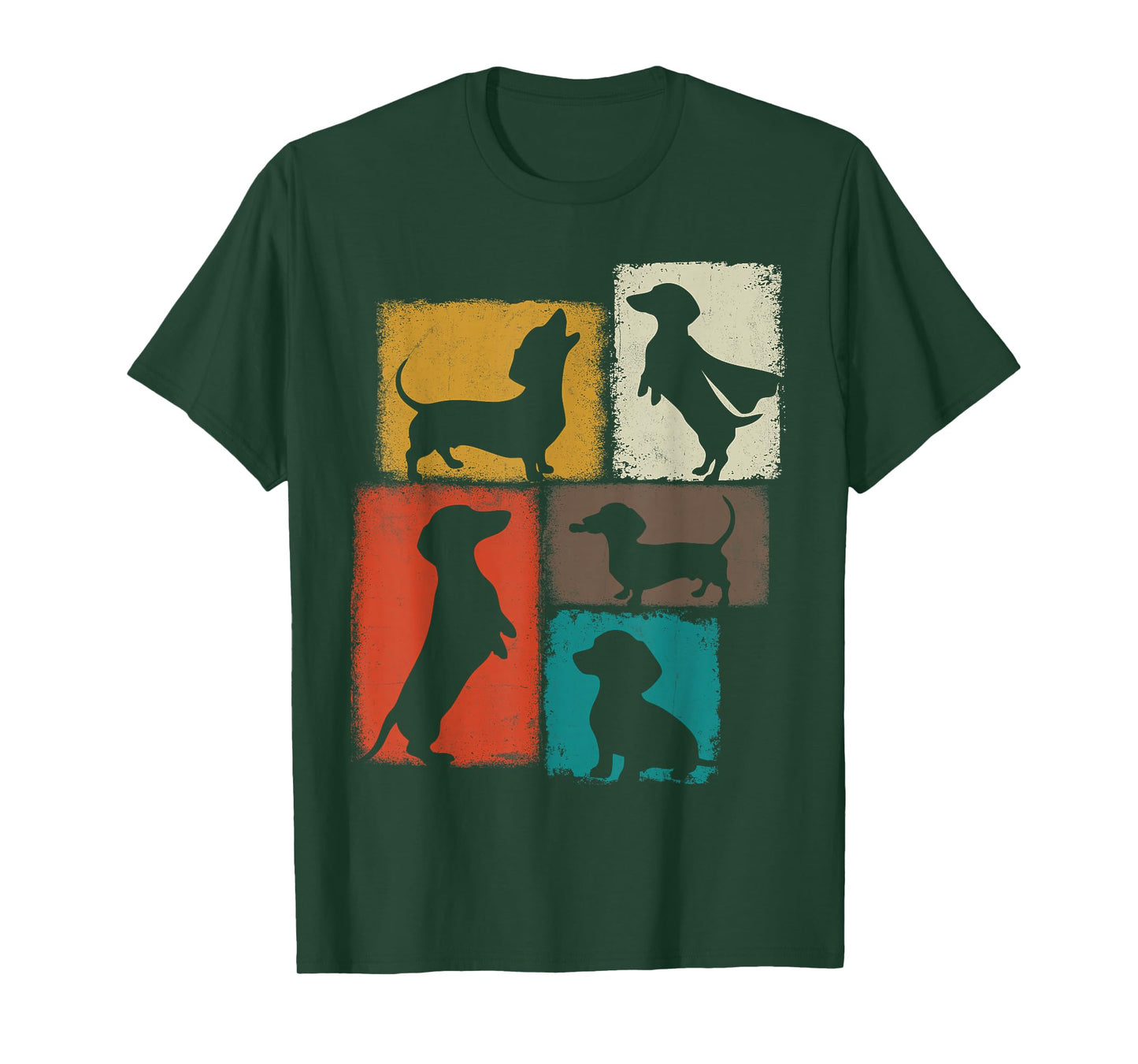 Weenie Vintage Collage Dachshund Dad Mom God Lover T-Shirt