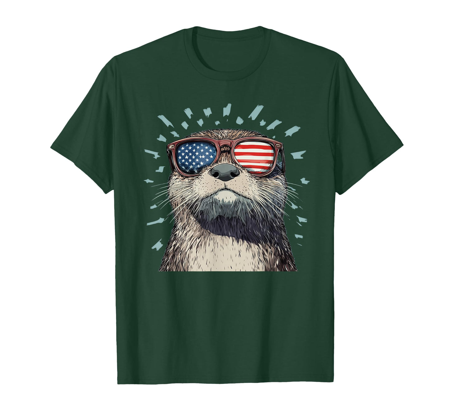 Cool Otter with Bold America Shades T-Shirt
